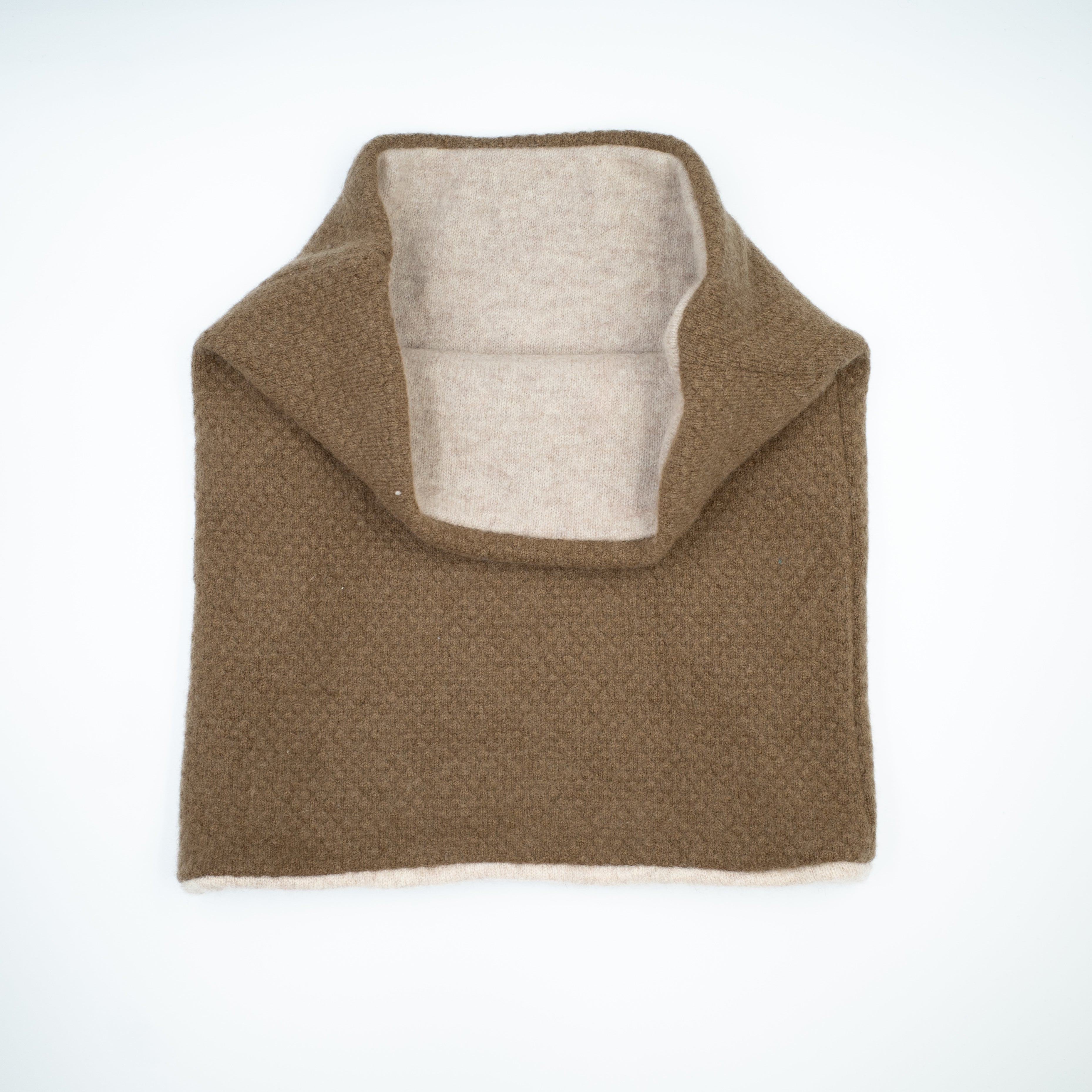 Toffee Waffle and Fudge Brown Double Layered Snood