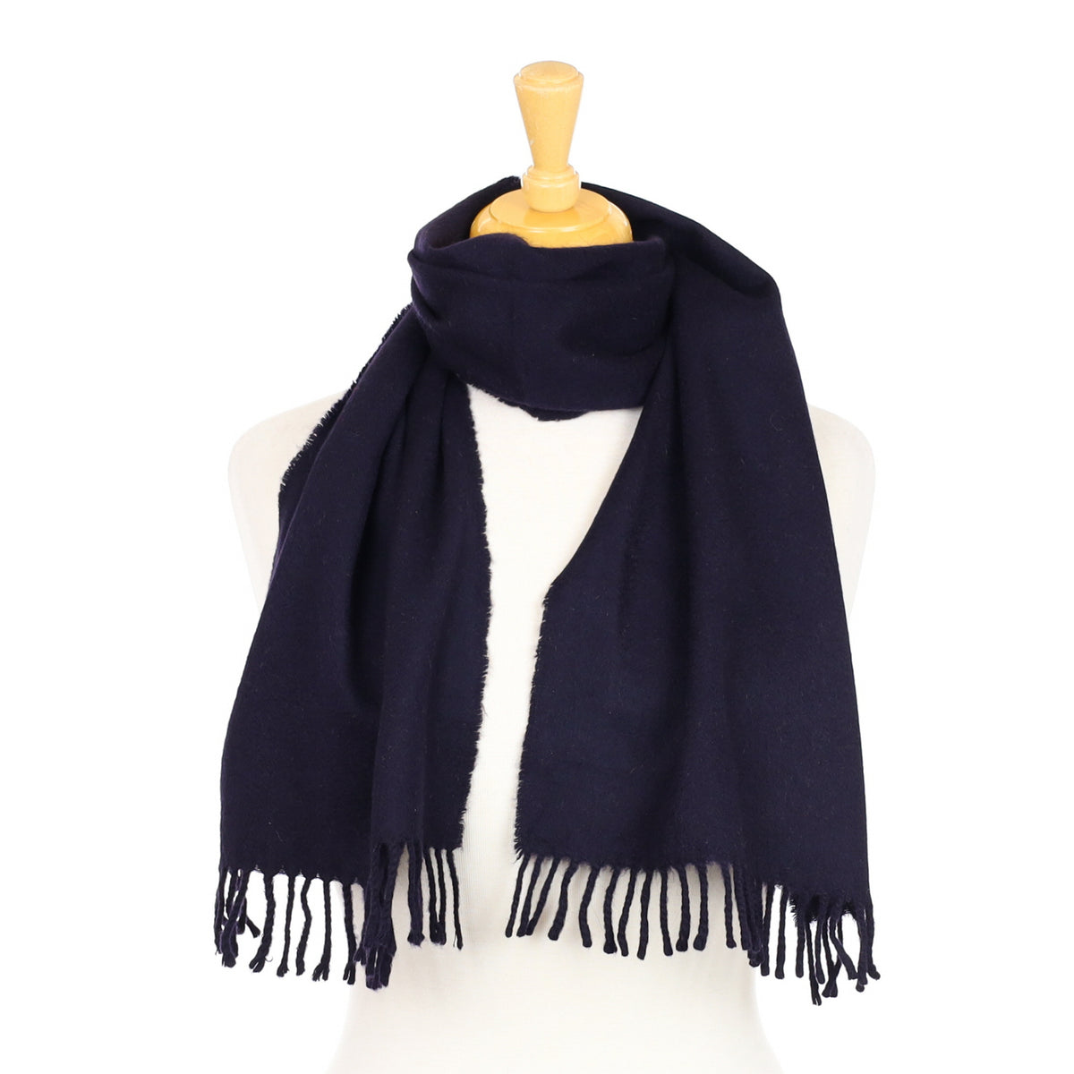 Navy Blue Cashmere Woven Scarf