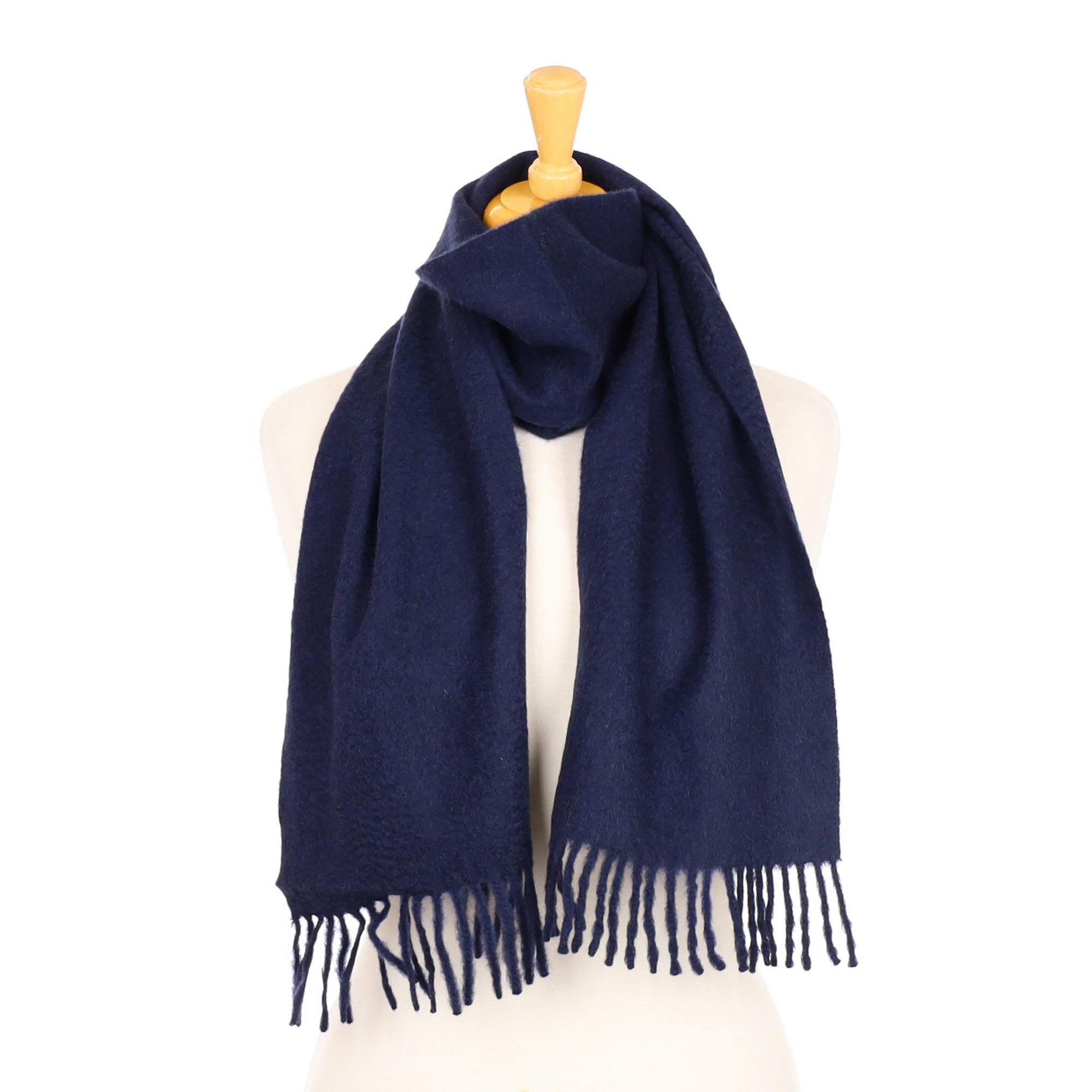 Navy Blue Cashmere Woven Scarf