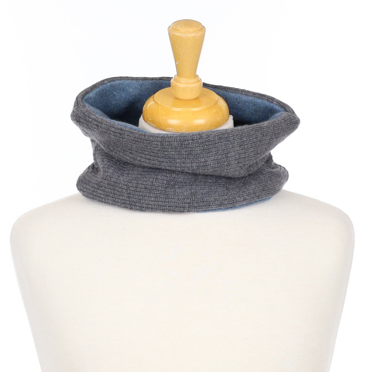 Men’s rib Slate Grey and Muted Aqua Neck Warmer