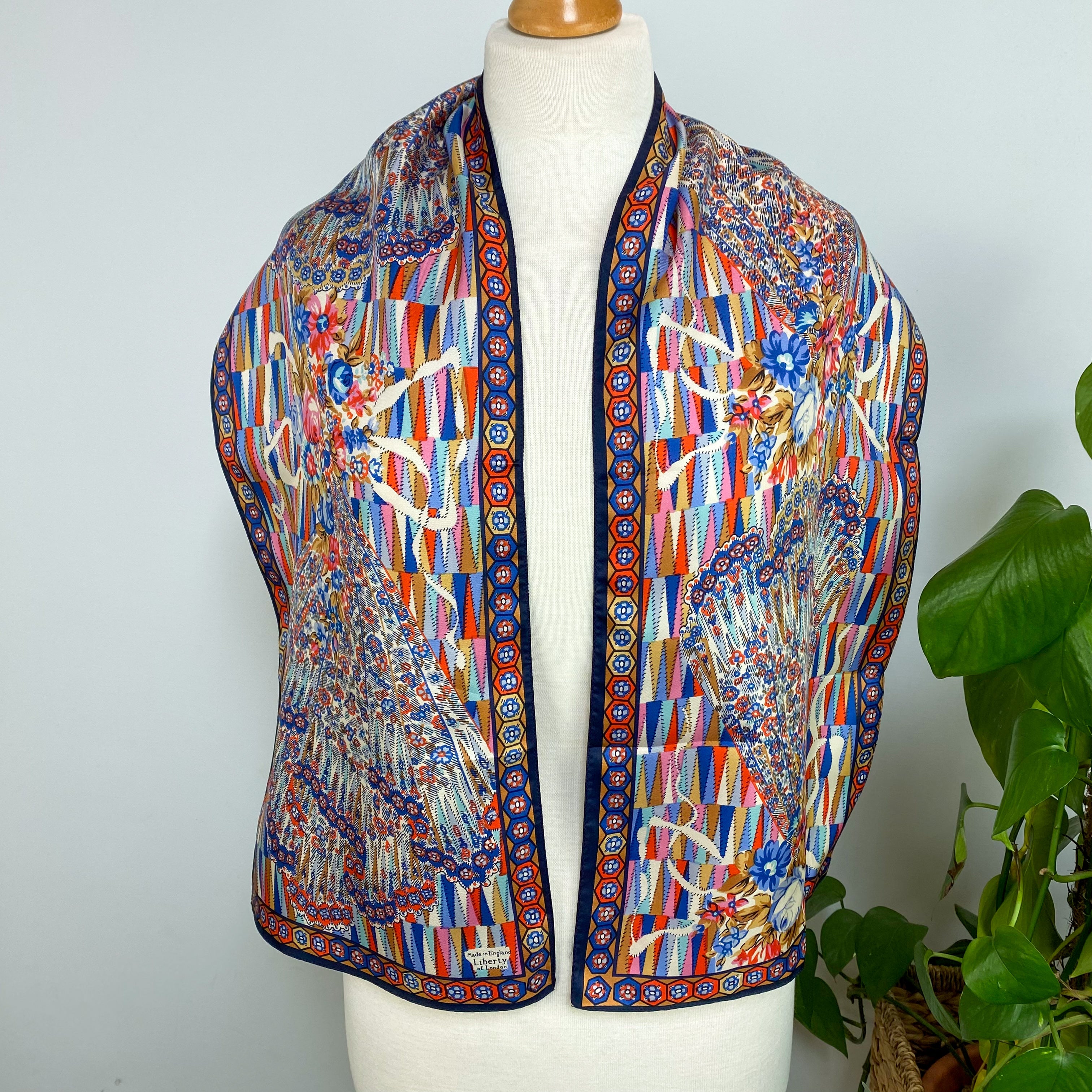 Vintage Liberty Multi Coloured Silk Scarf