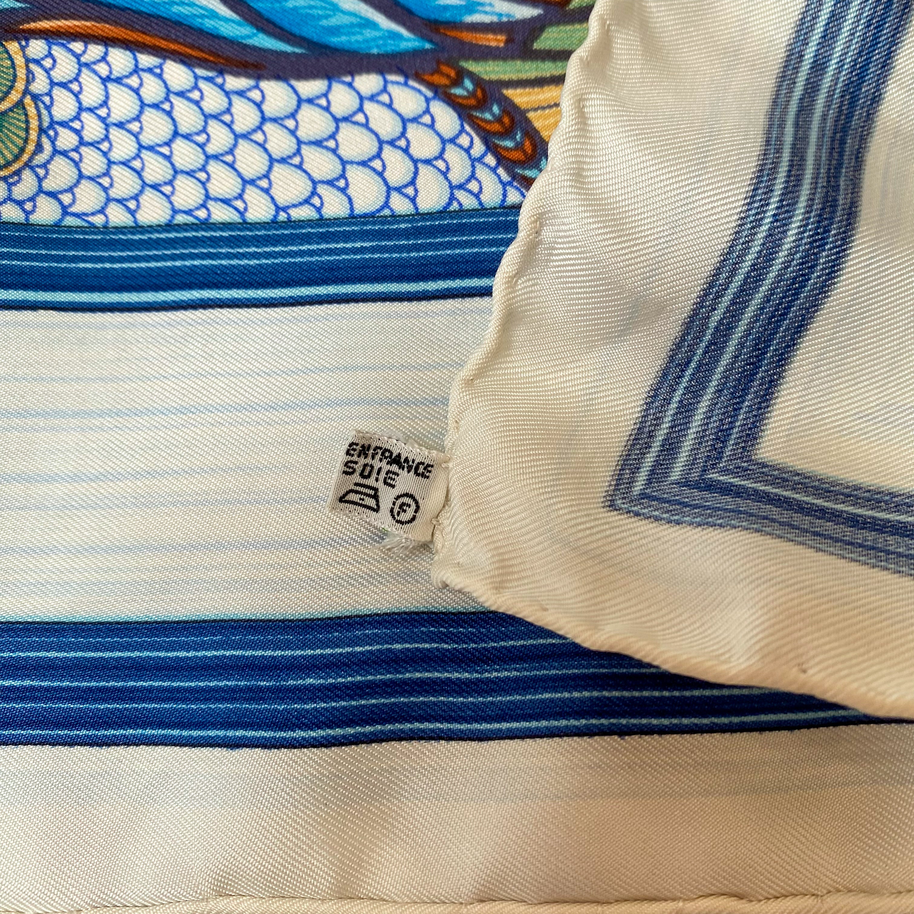 Boxed Hermès La Mare Canards 1981 Silk Scarf