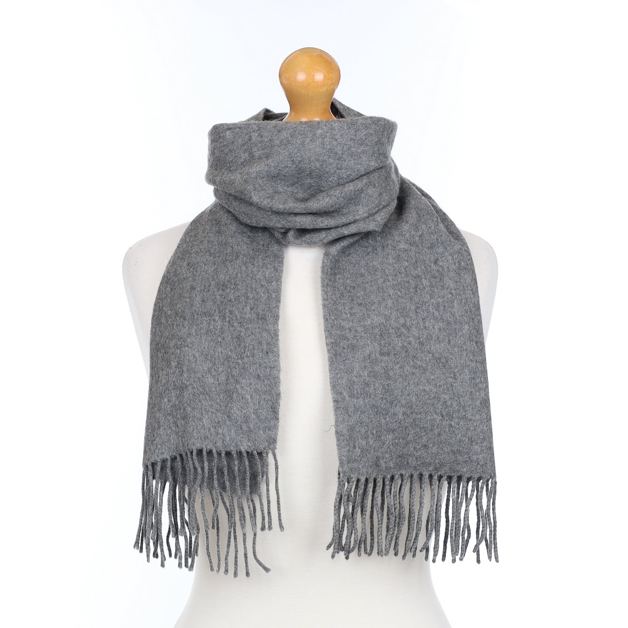 Ash Grey Cashmere Woven Scarf