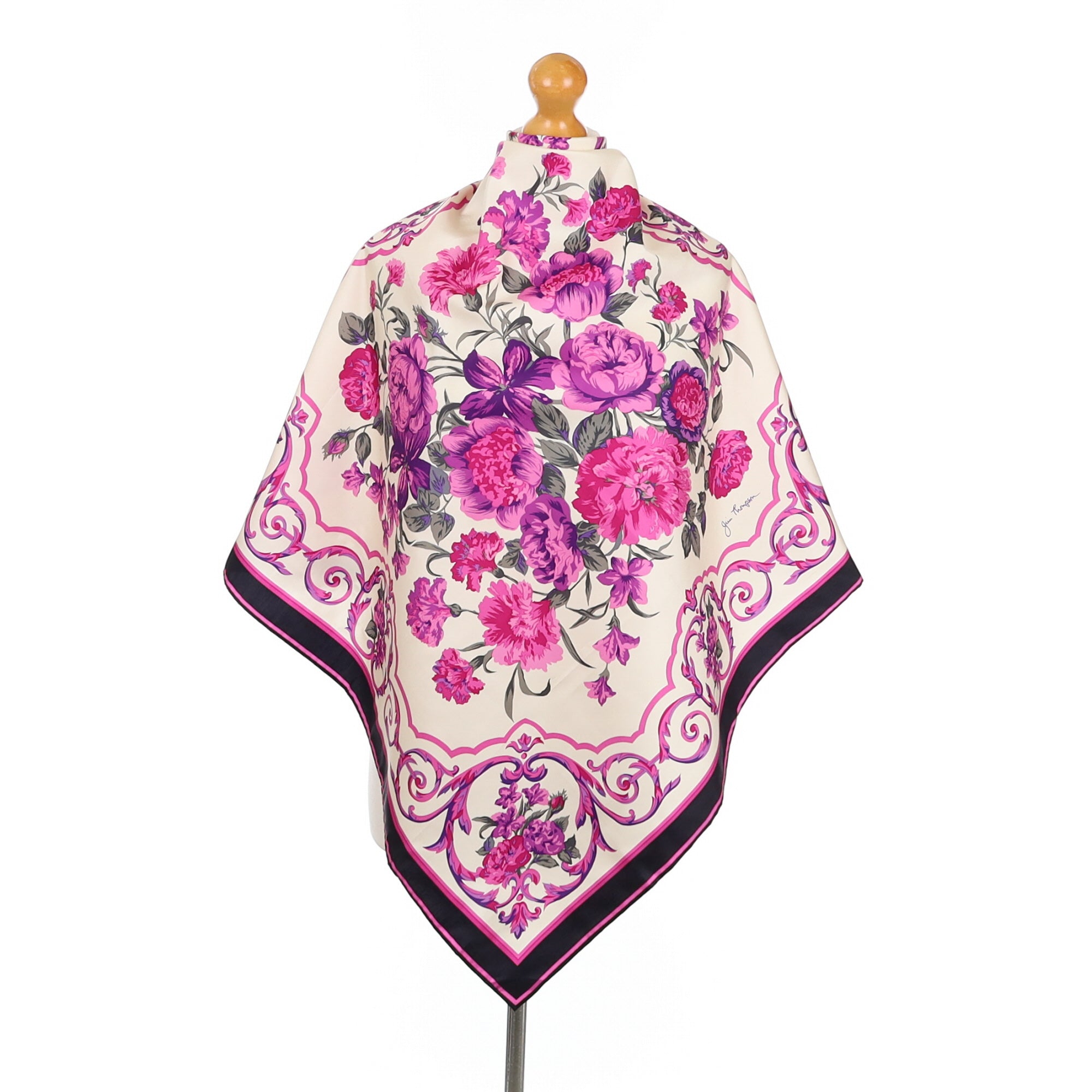 Pristine Jim Thompson Floral Silk Scarf