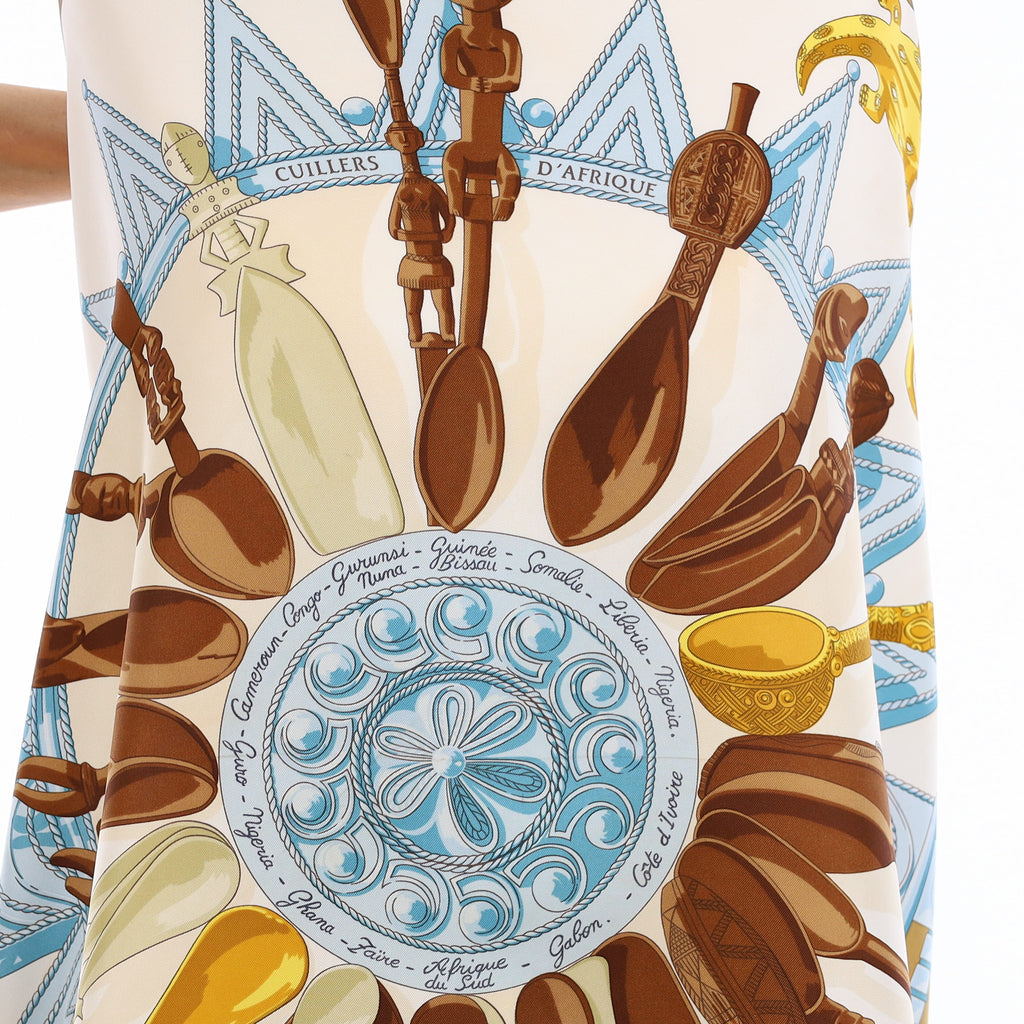 Hermès Cuillers D’Afrique Silk Scarf Quite Rare