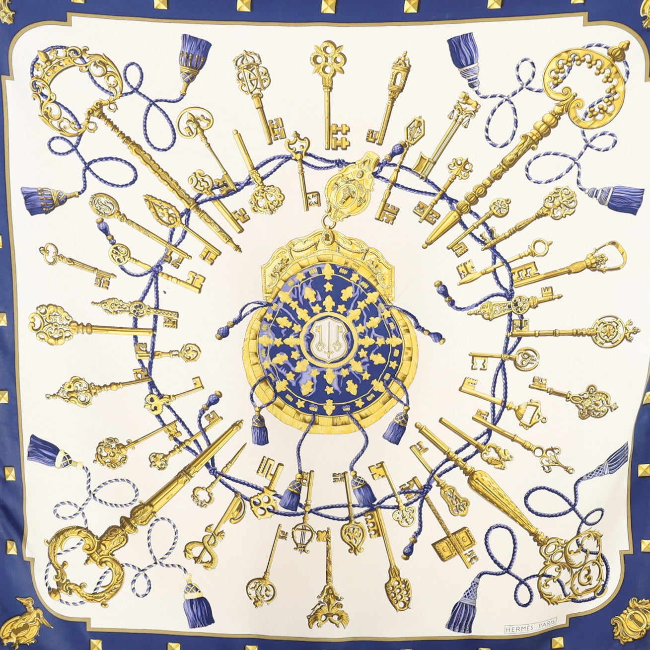 Hermès Les Clefs Silk Scarf