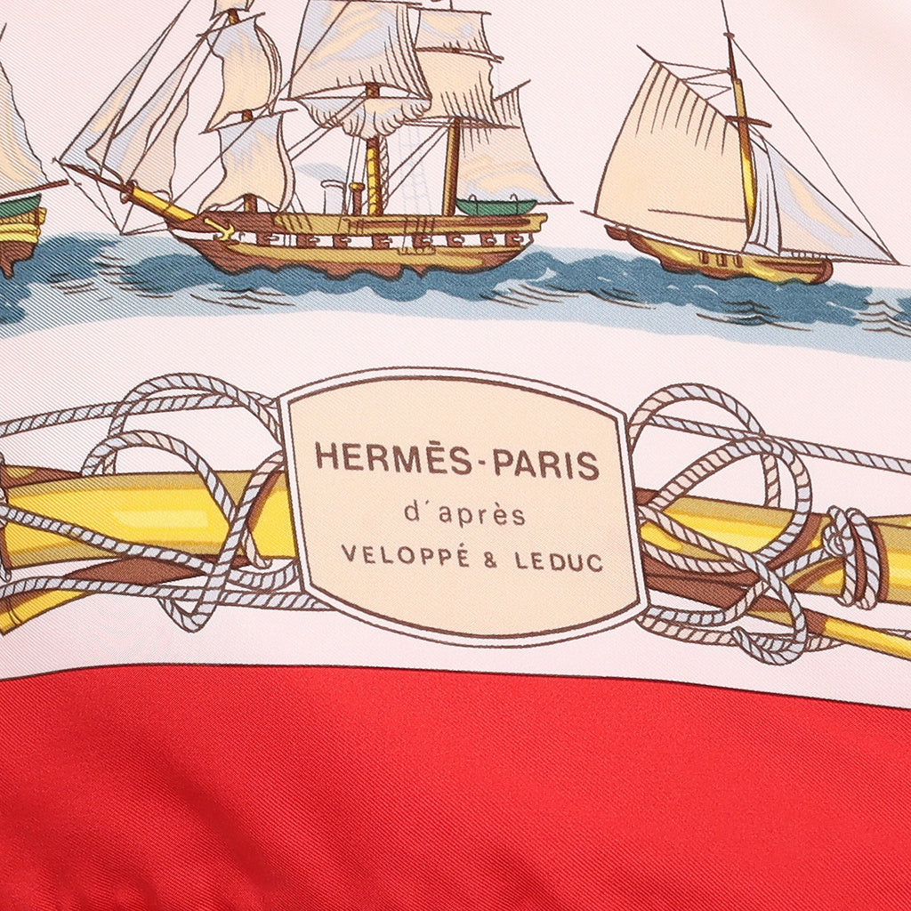 Hermès Navires D’Europe Vintage Silk Scarf Quite Rare