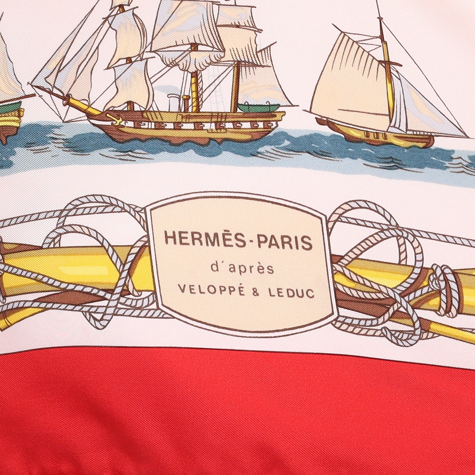 Hermès Navires D’Europe Vintage Silk Scarf Quite Rare