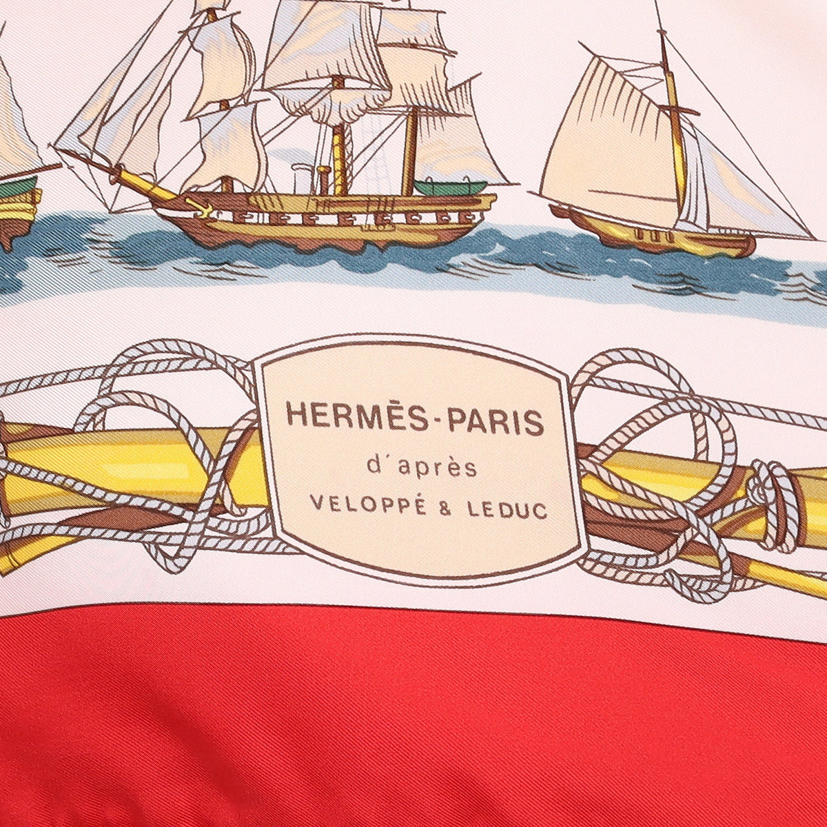 Hermès Navires D’Europe Vintage Silk Scarf Quite Rare