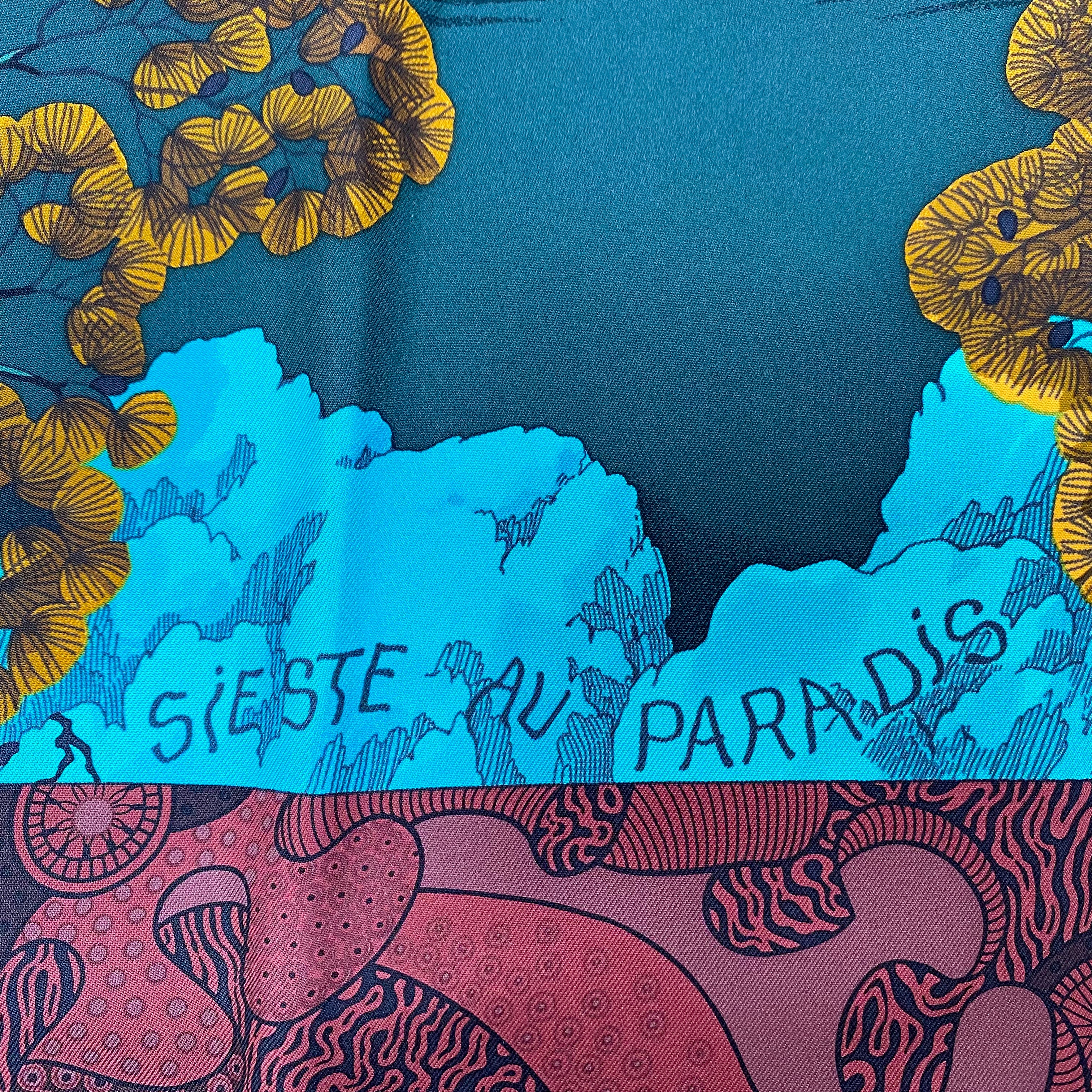 Brand New Boxed Hermès Sieste au Paradis Silk Scarf Highly Sought After/Grail