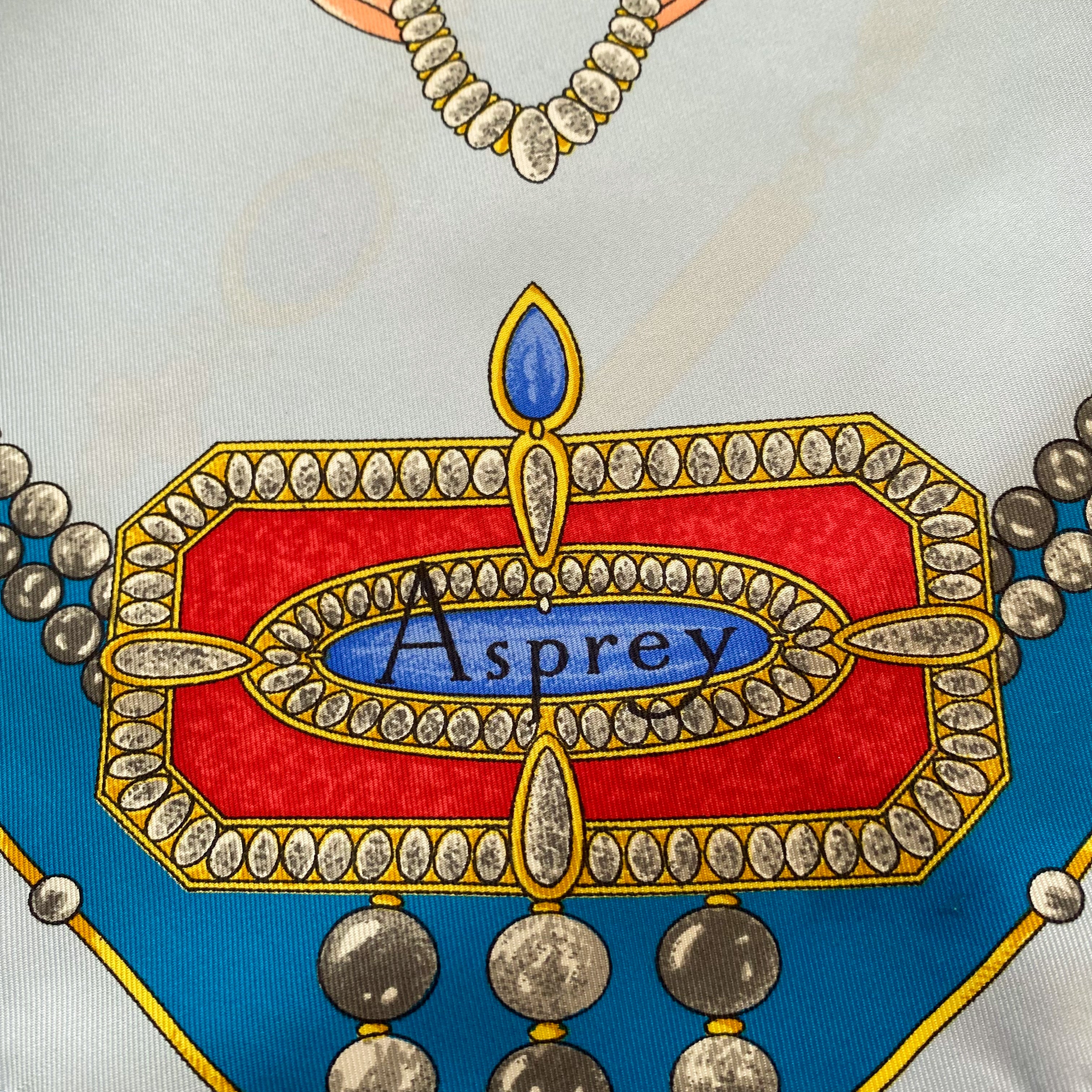 Brand New Boxed Asprey Designer Silk Scarf
