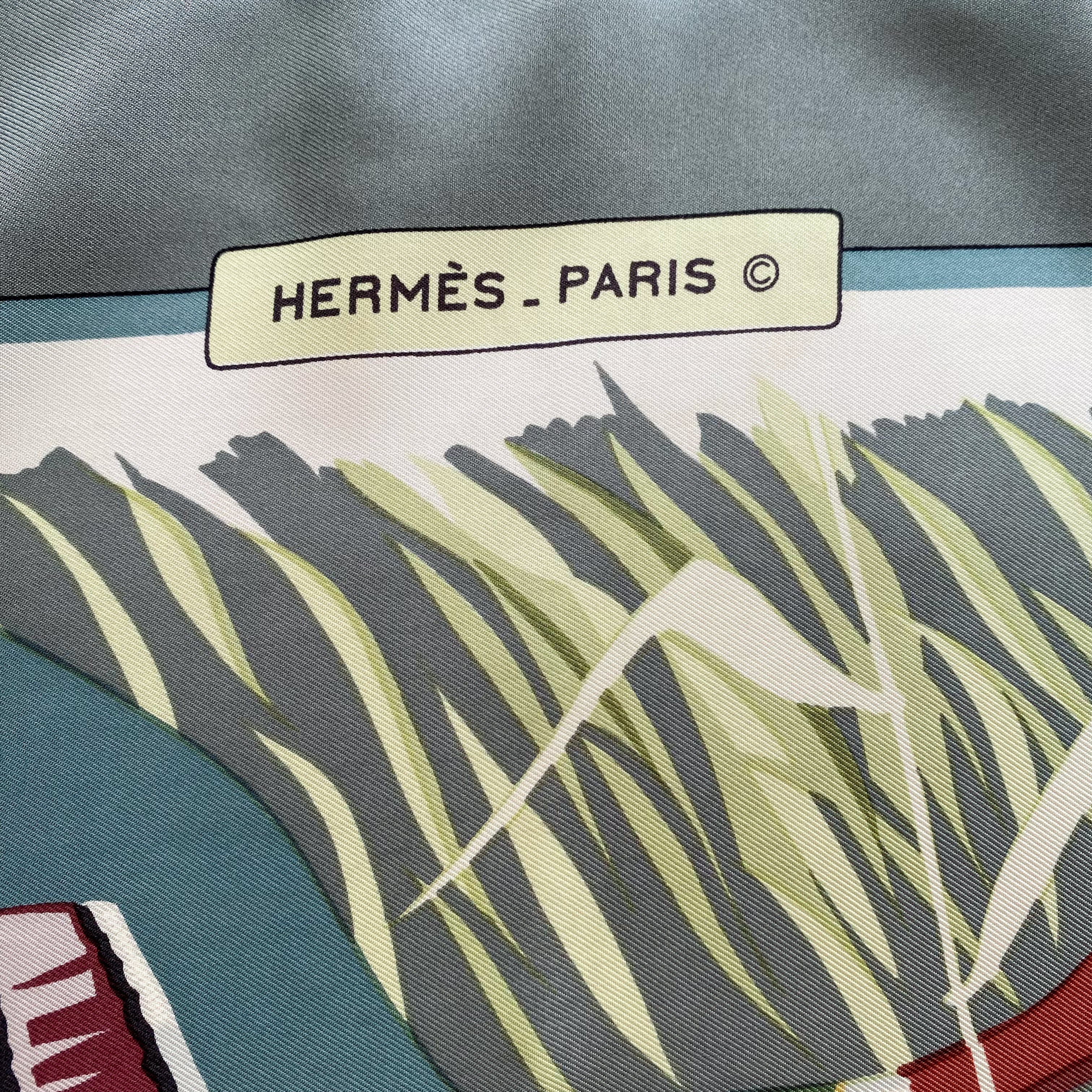 Hermès Cols Verts Silk Scarf