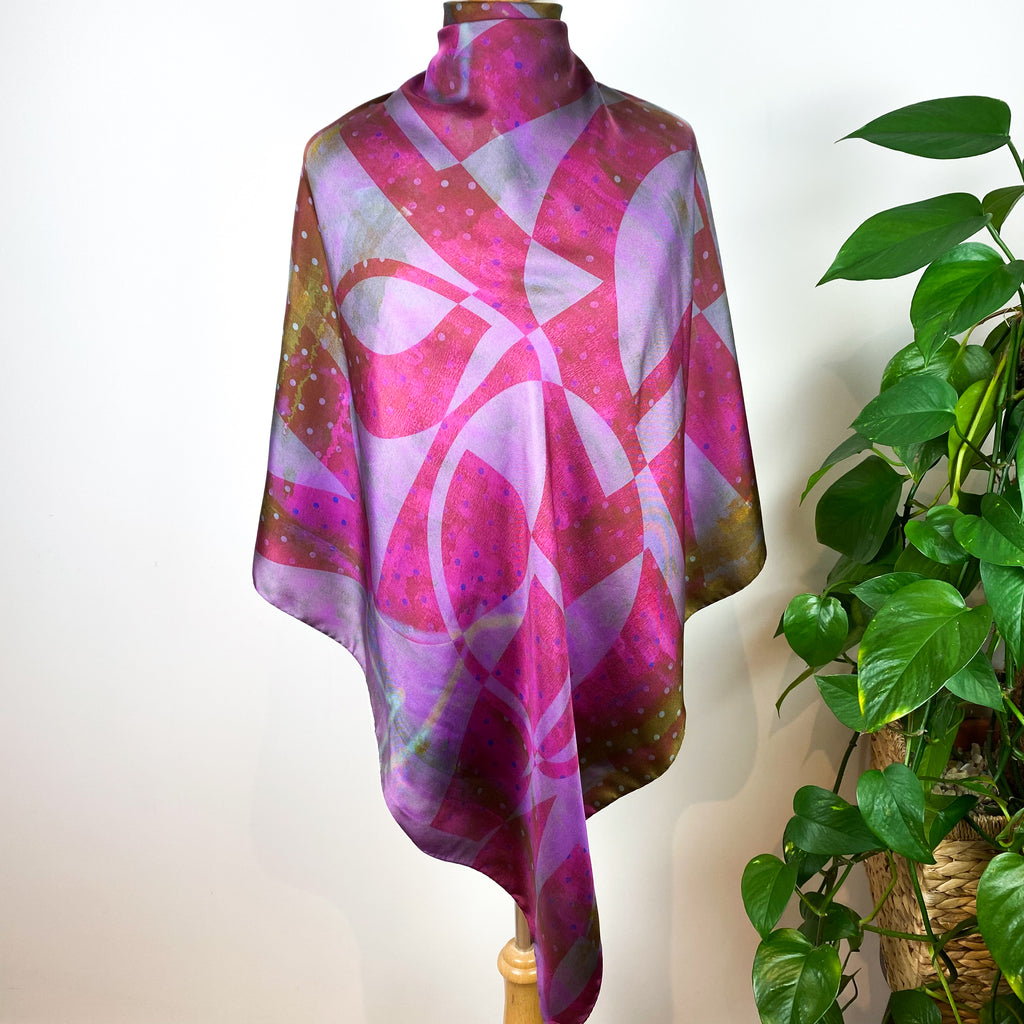 Italian Abstract Silk Scarf