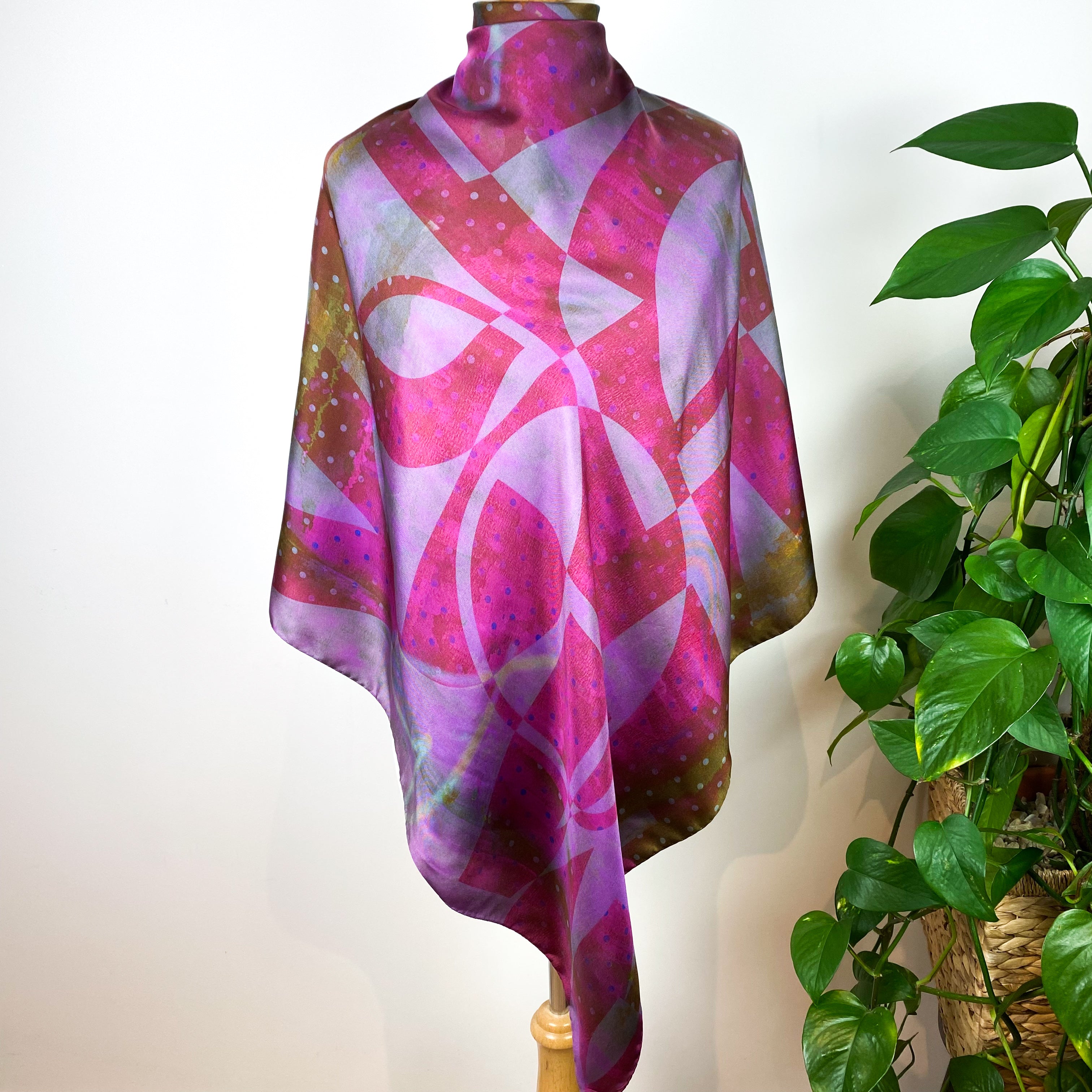 Italian Abstract Silk Scarf