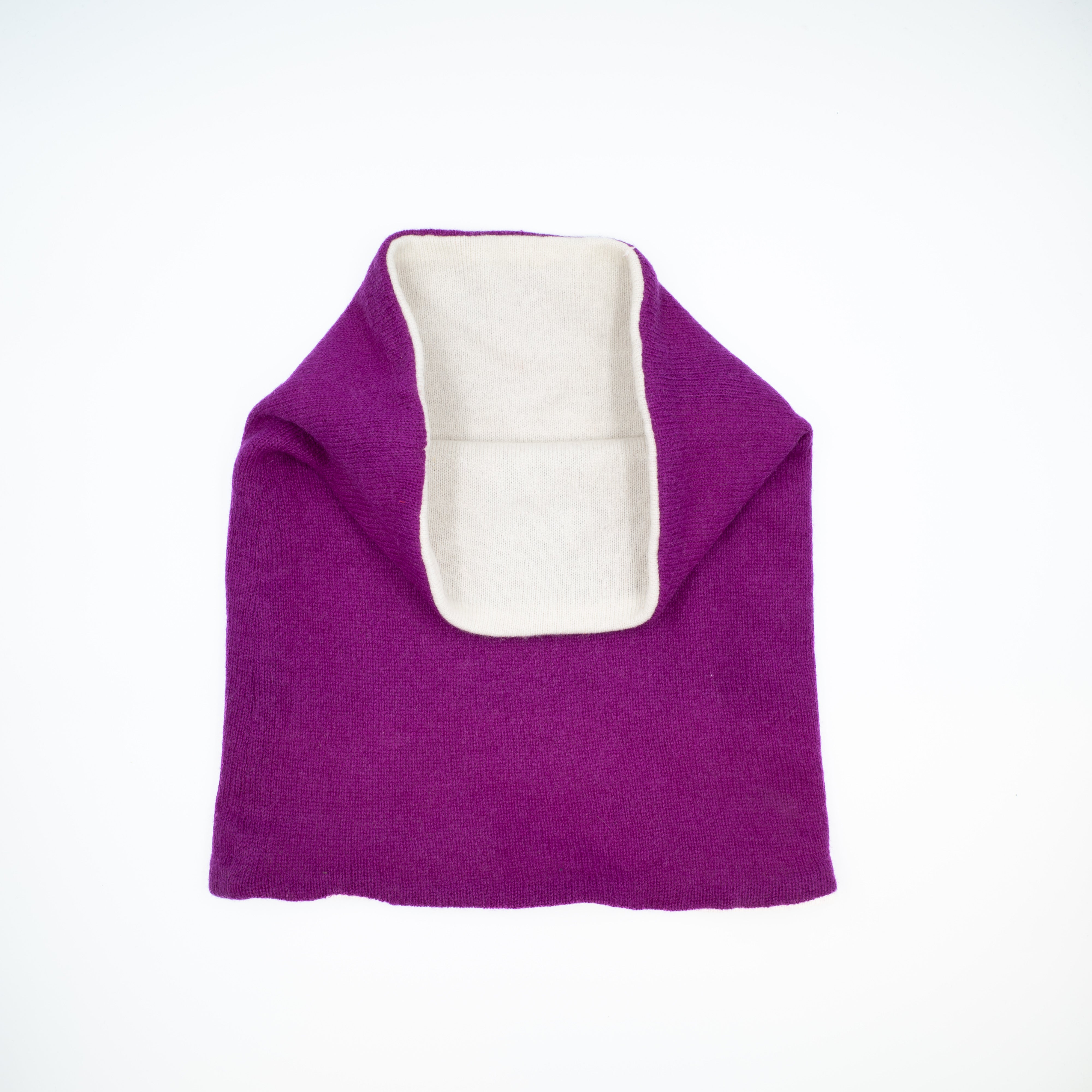 Bright Magenta Purple and Cream Double Layered Snood