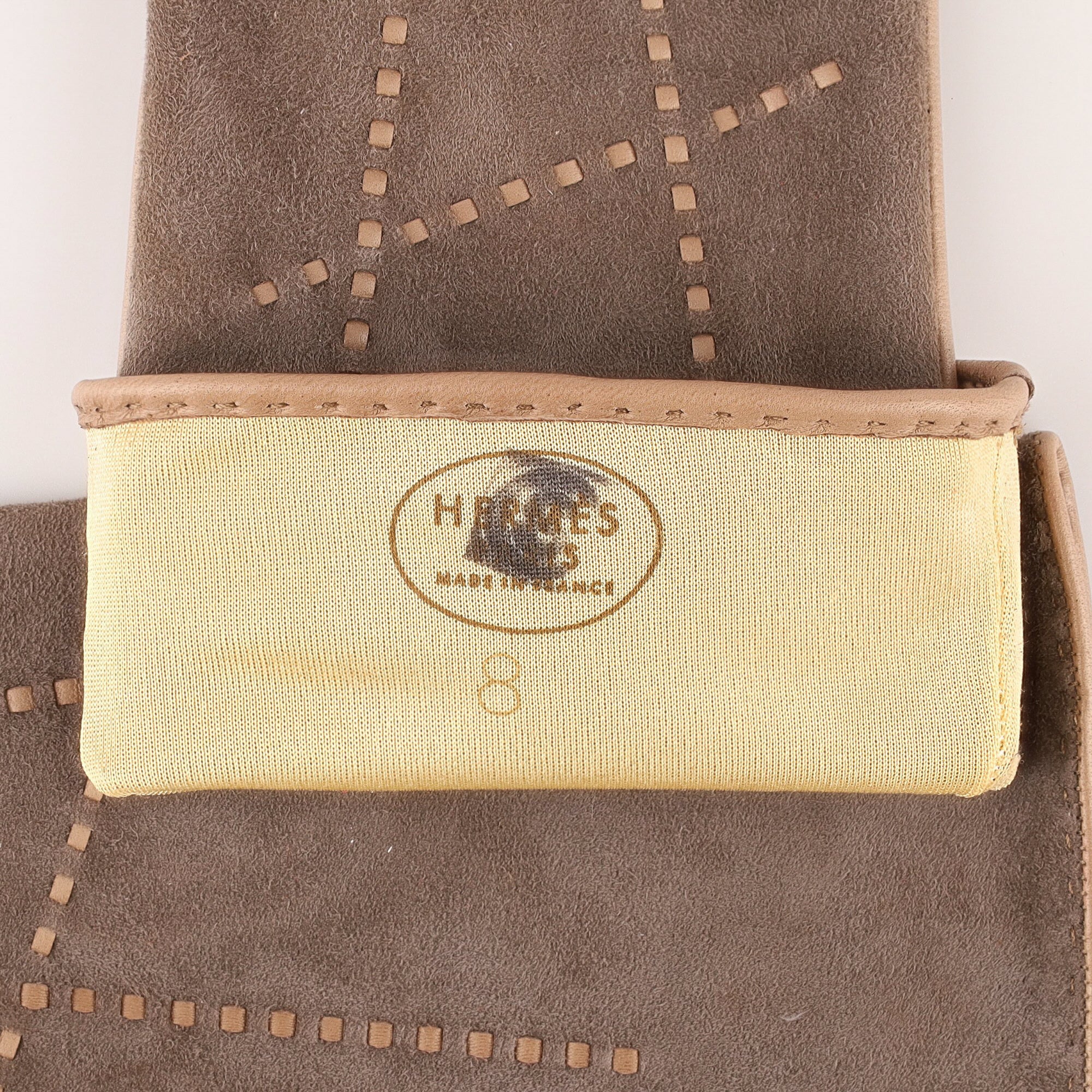 Boxed Hermès Leather and Suede Gloves