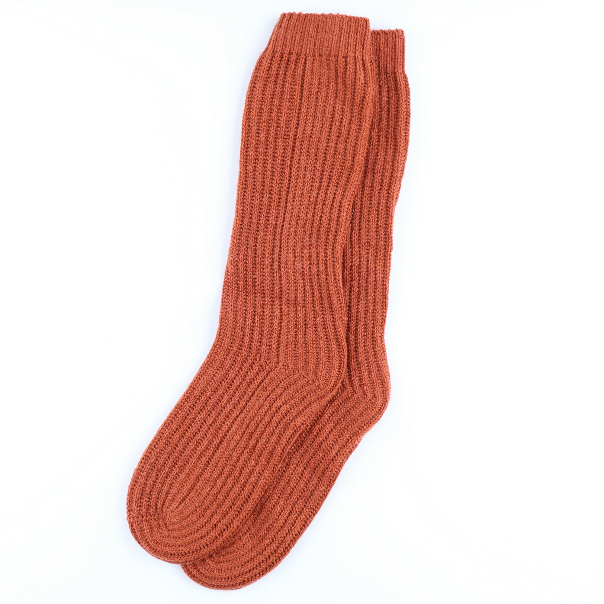 Brand New Scottish Rust Luxury Cashmere Bed Socks