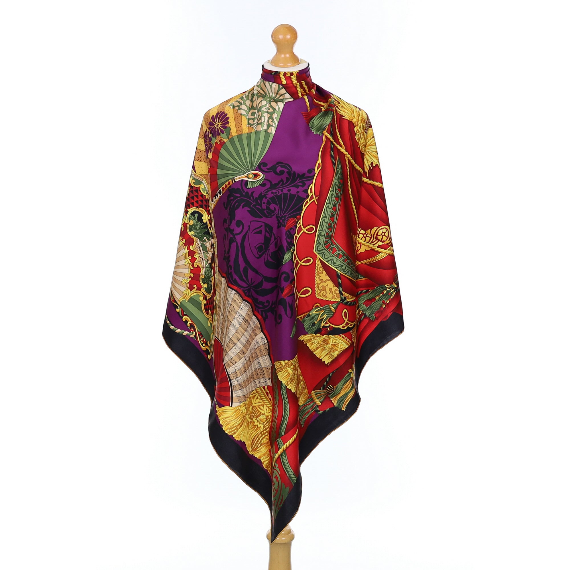 AC Canova Colourful Abstract Silk Scarf