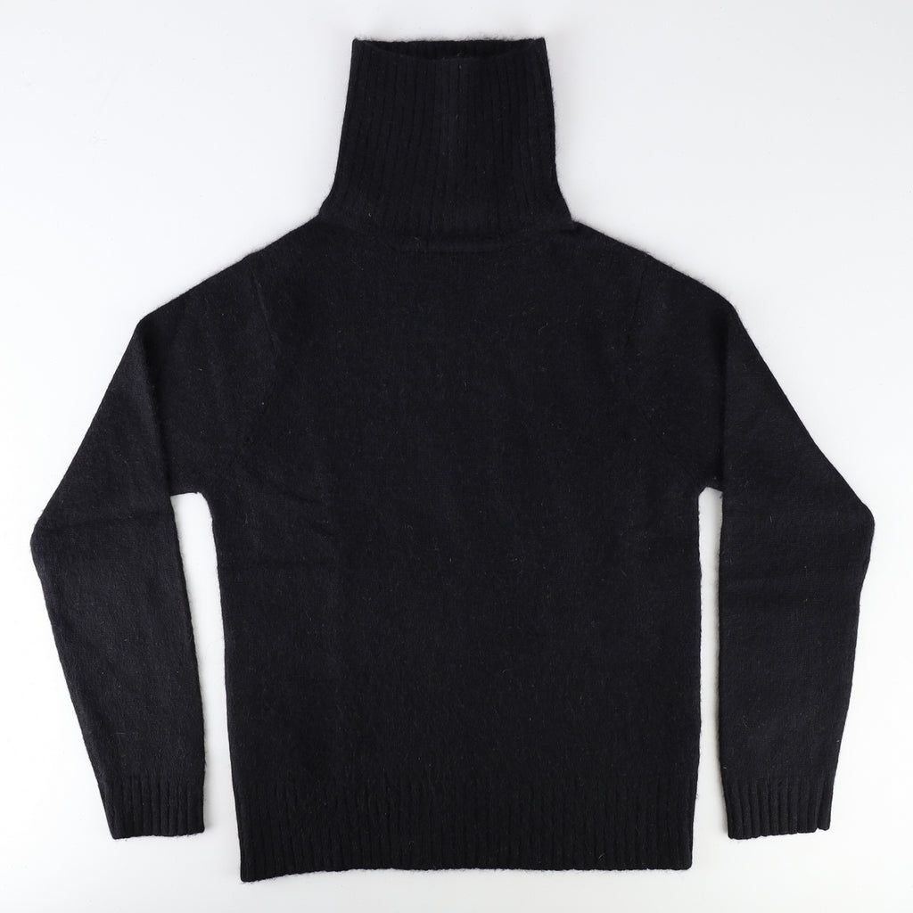 Children’s Black Cashmere Polo Neck Jumper Age 10