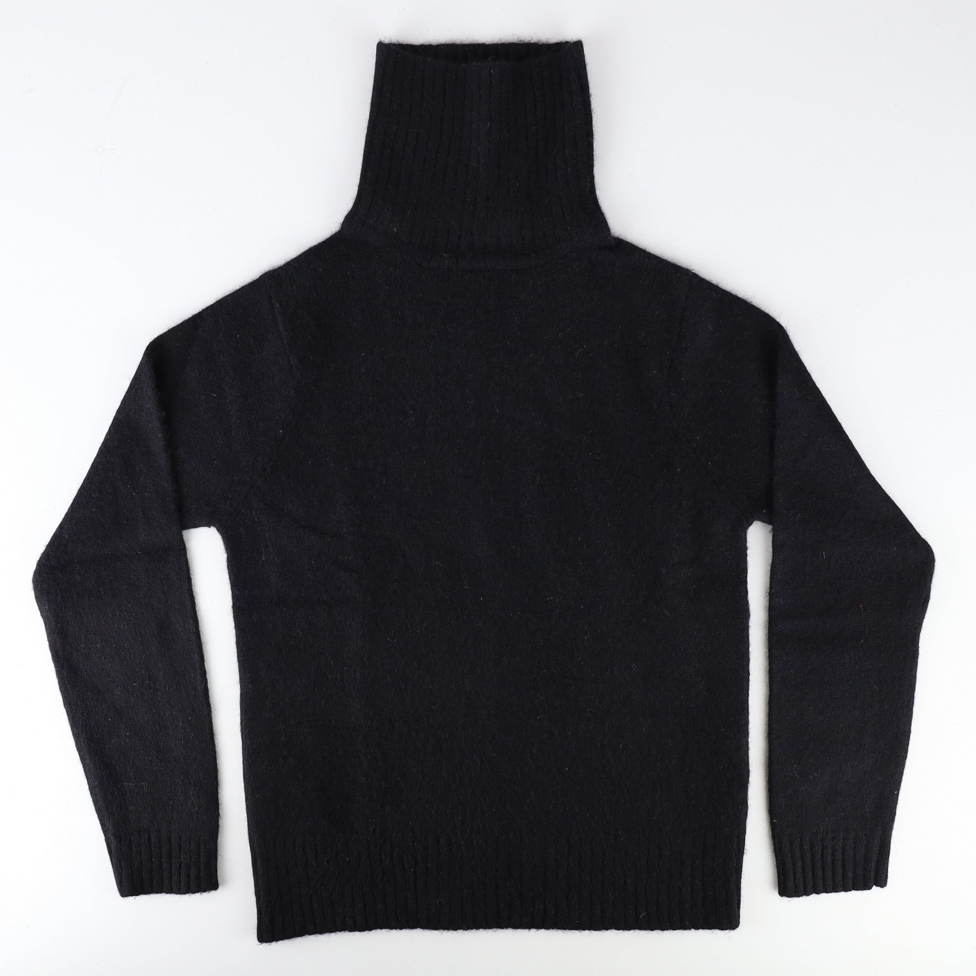 Children’s Black Cashmere Polo Neck Jumper Age 10