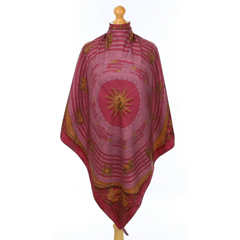 Hermès Dies et Hore Surteint Silk Scarf