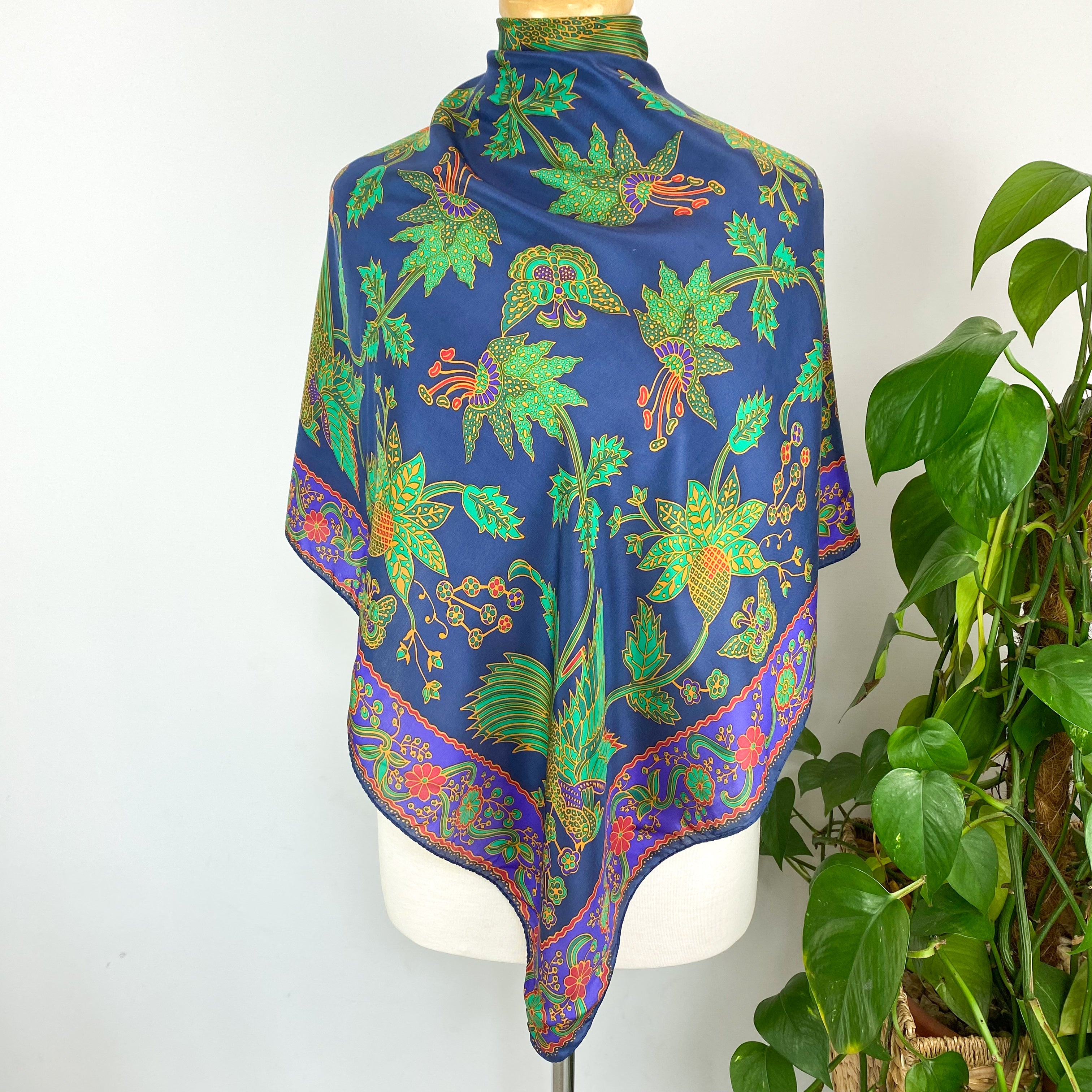 Lightweight Floral Silk Scarf