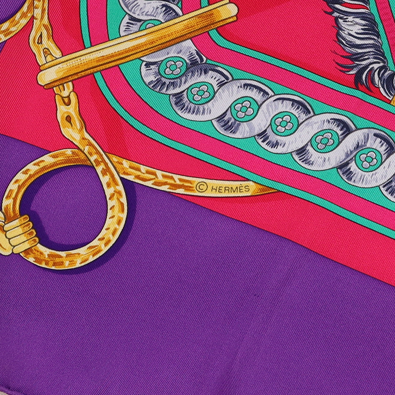 Brand New Boxed Hermès Bride de Cour Silk Scarf Quite Rare