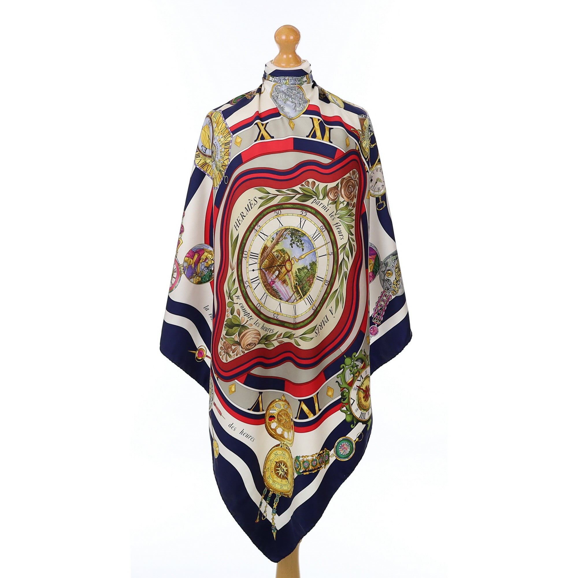 Hermès La Ronde des Heures Silk Scarf