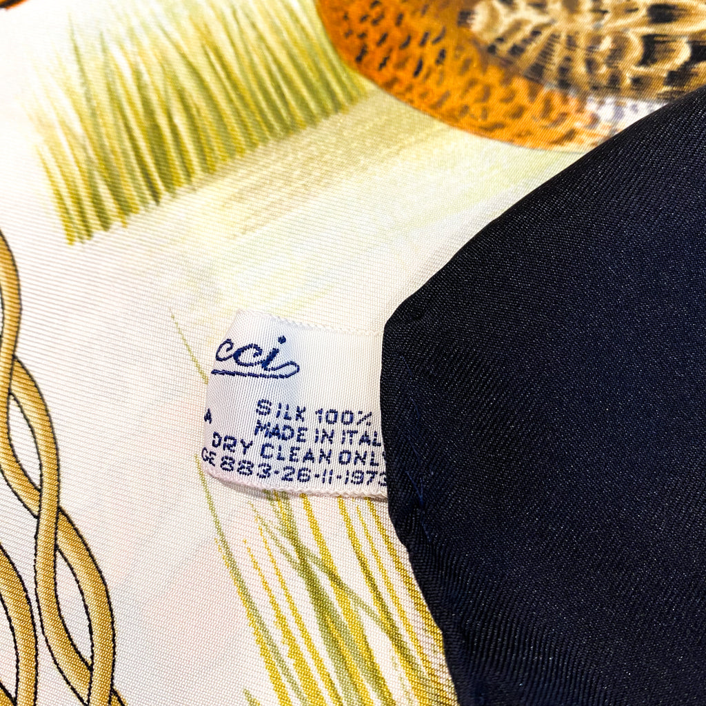 Gucci Bird Design Silk Scarf