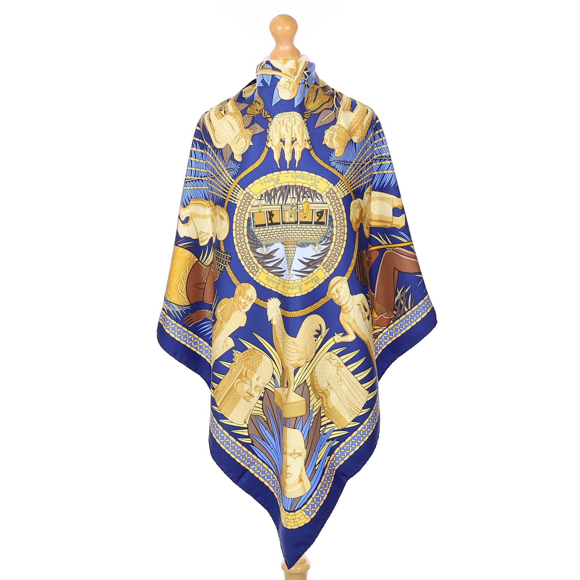 Boxed Hermès Trésor Royal du Bénin Silk Scarf