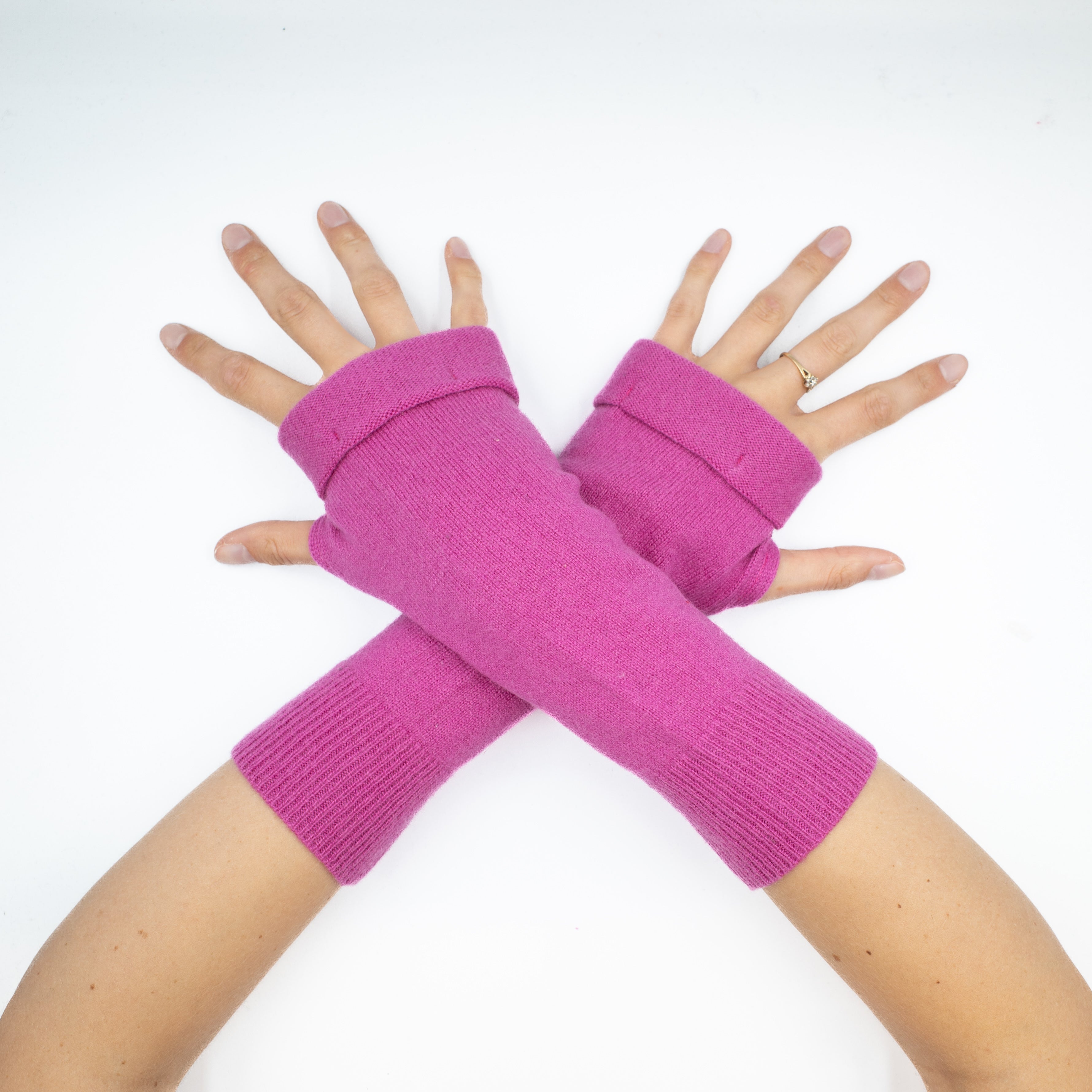 Desert Rose Pink Fingerless Gloves