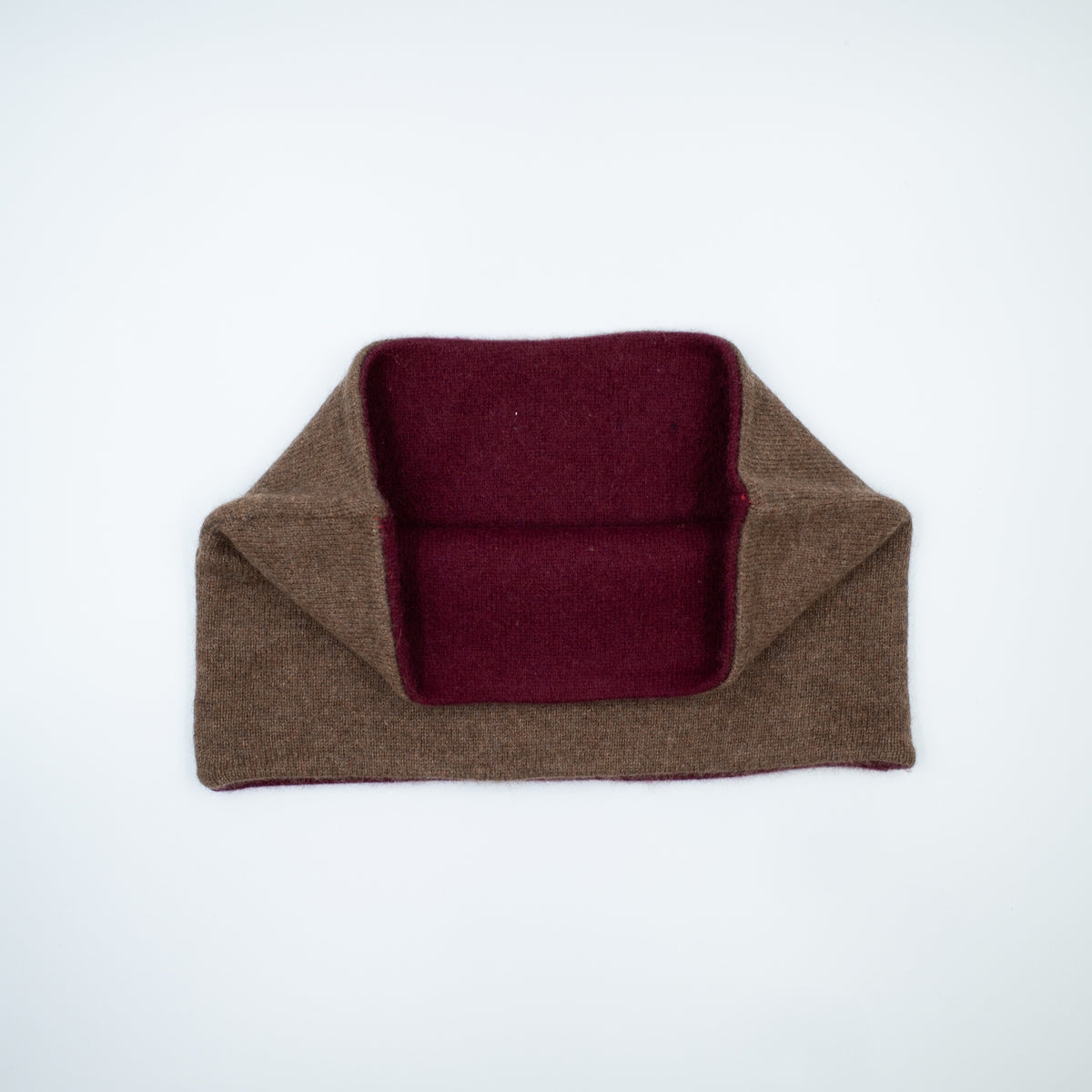 Milk Chocolate and Claret Neck Warmer
