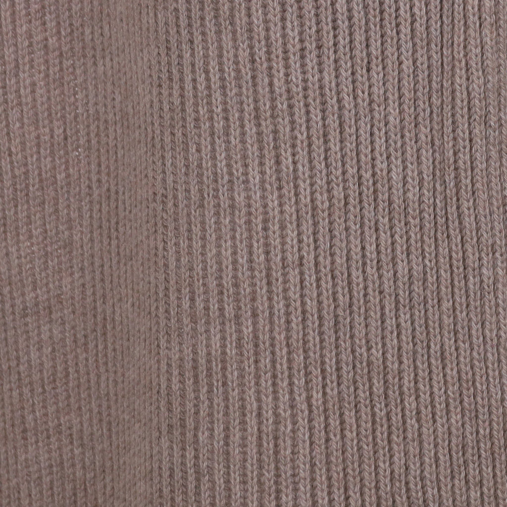 Brand New Scottish Mink Brown Rib Cashmere Scarf
