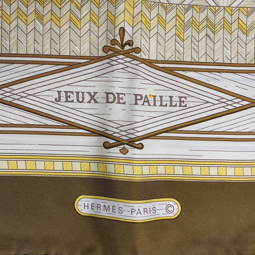Hermès Jeux De Paille Silk Scarf