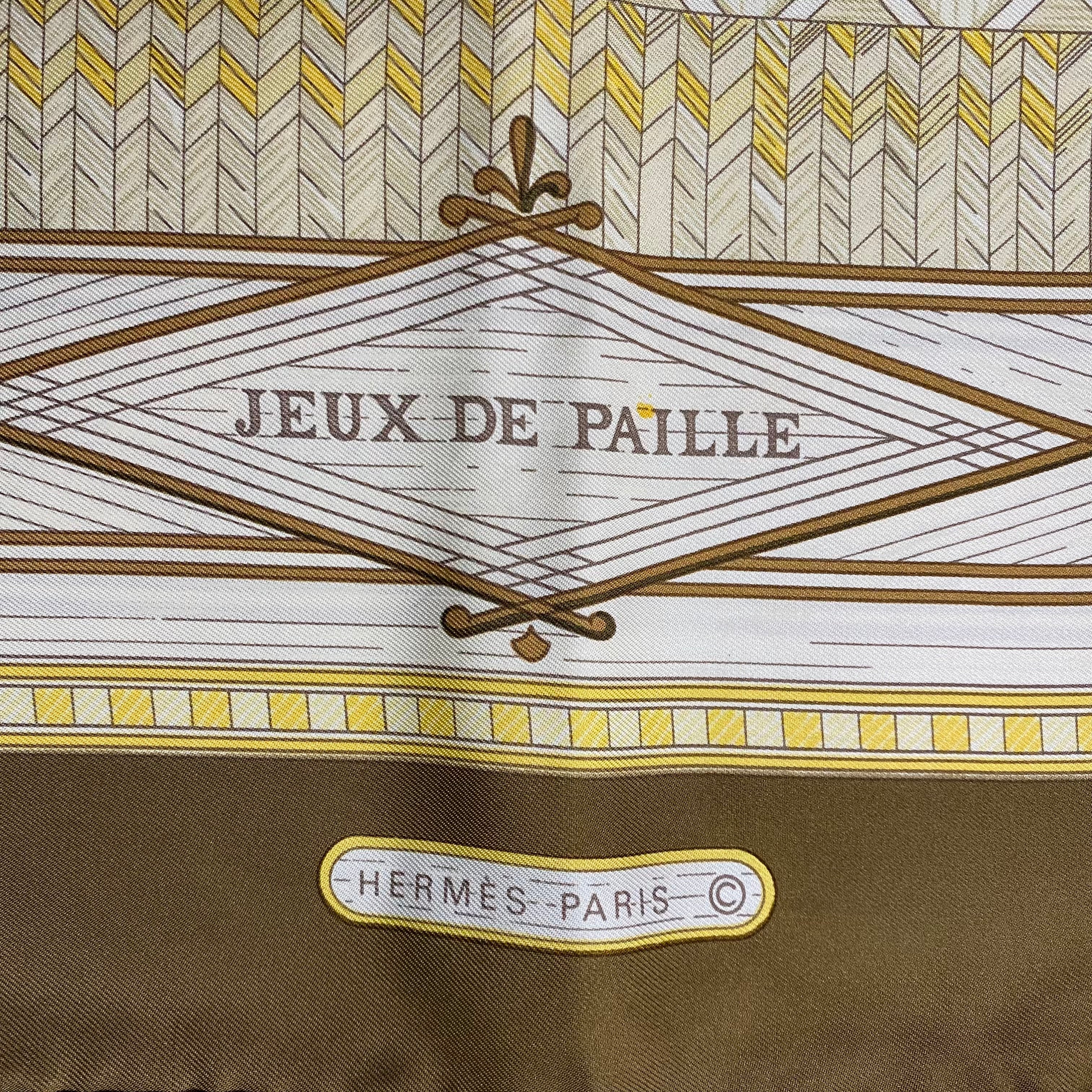 Hermès Jeux De Paille Silk Scarf