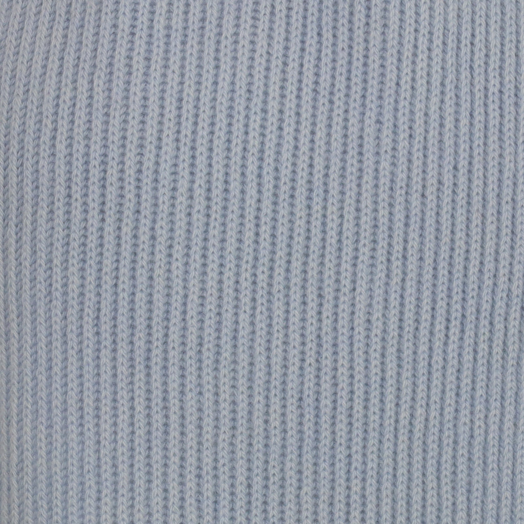 Brand New Scottish Baby Blue Rib Cashmere Scarf