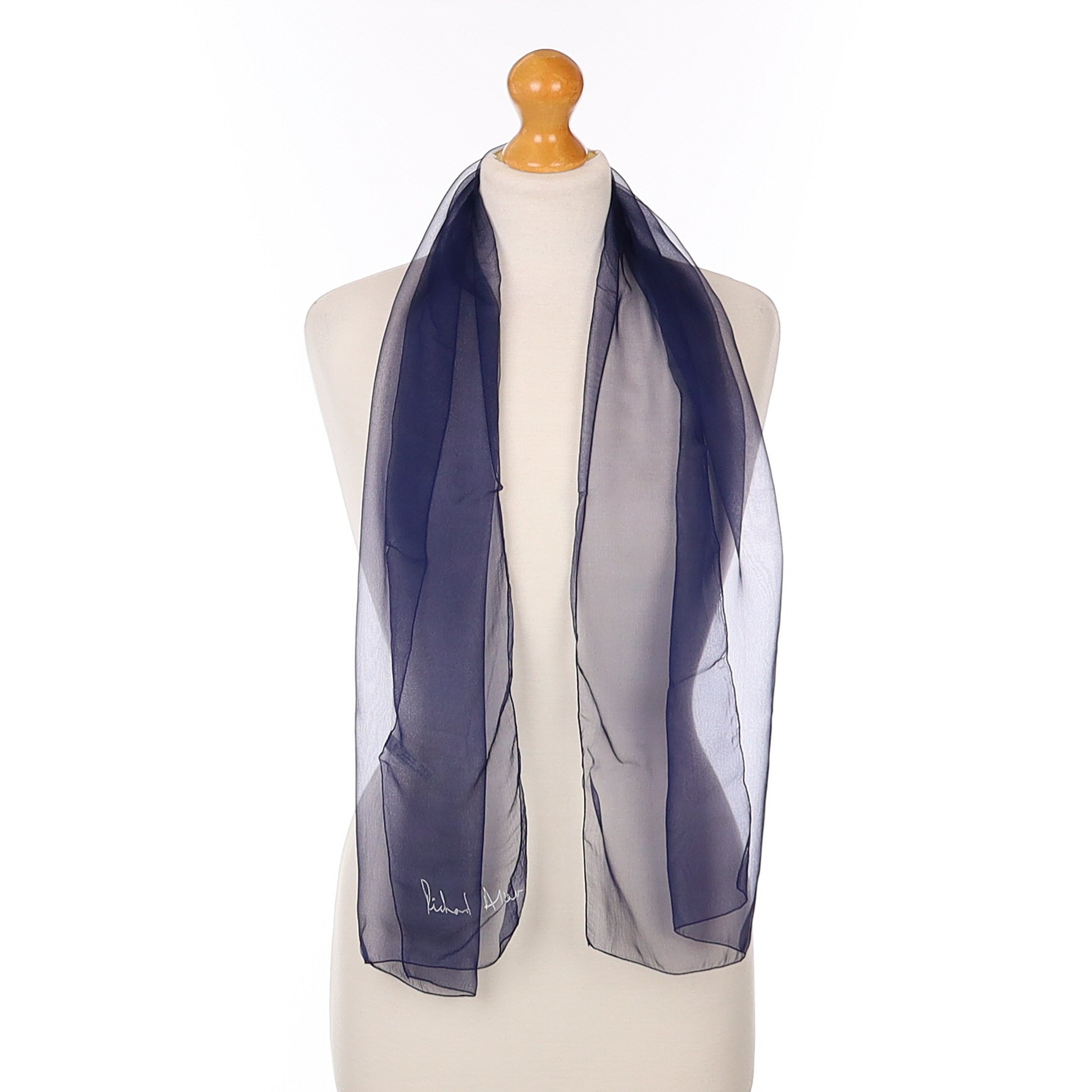1970’s Richard Allan Navy Vintage Silk Scarf