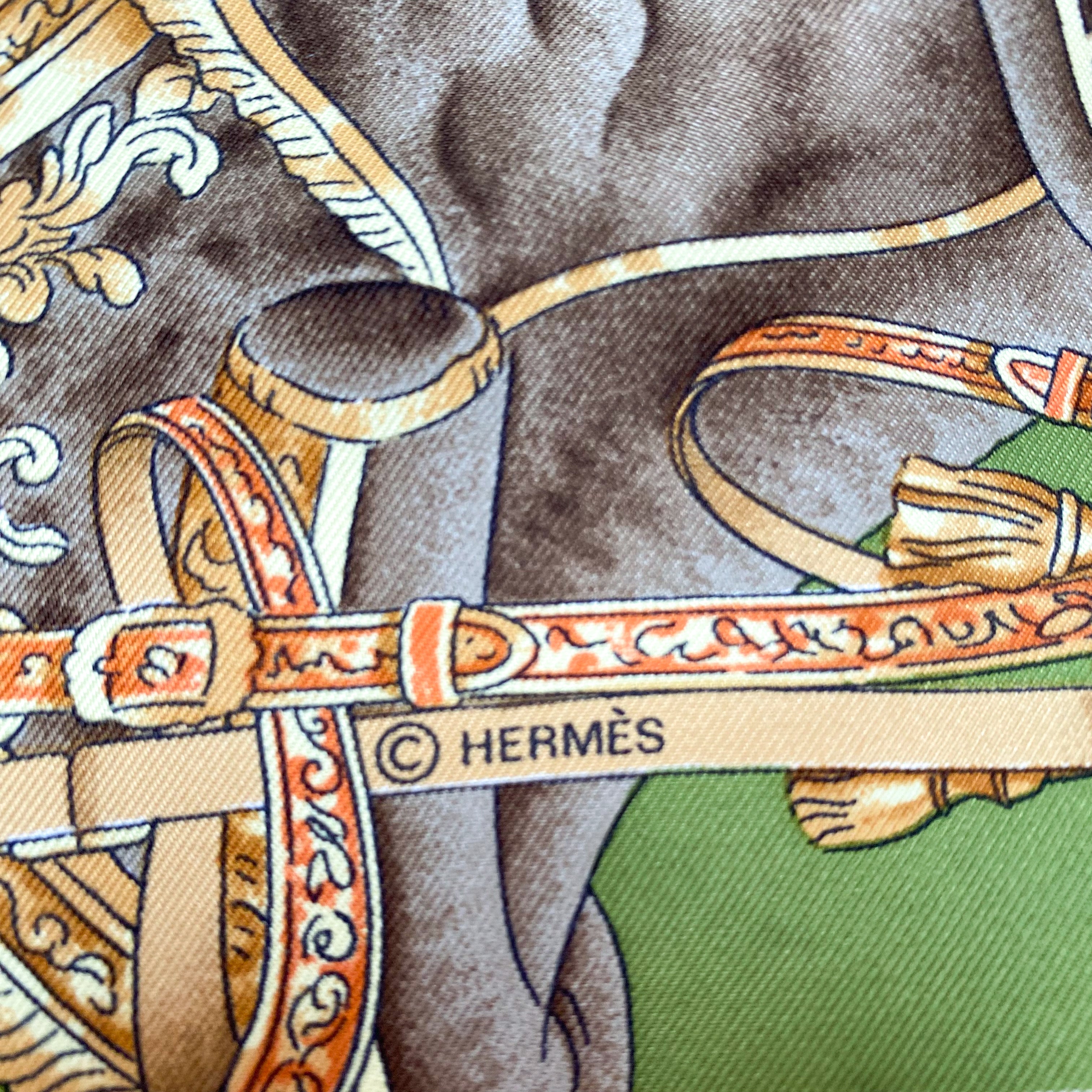 Boxed Hermès Présentation de Chevaux 1970 Silk Scarf