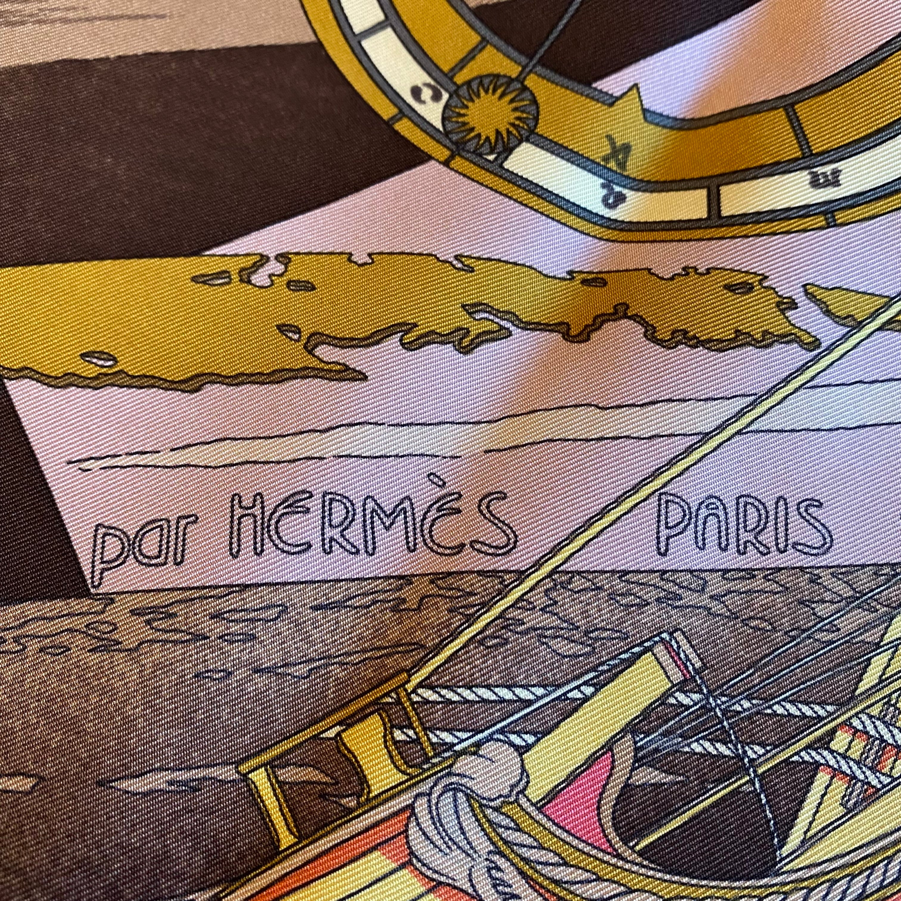 Hermès Face au Large Silk Scarf