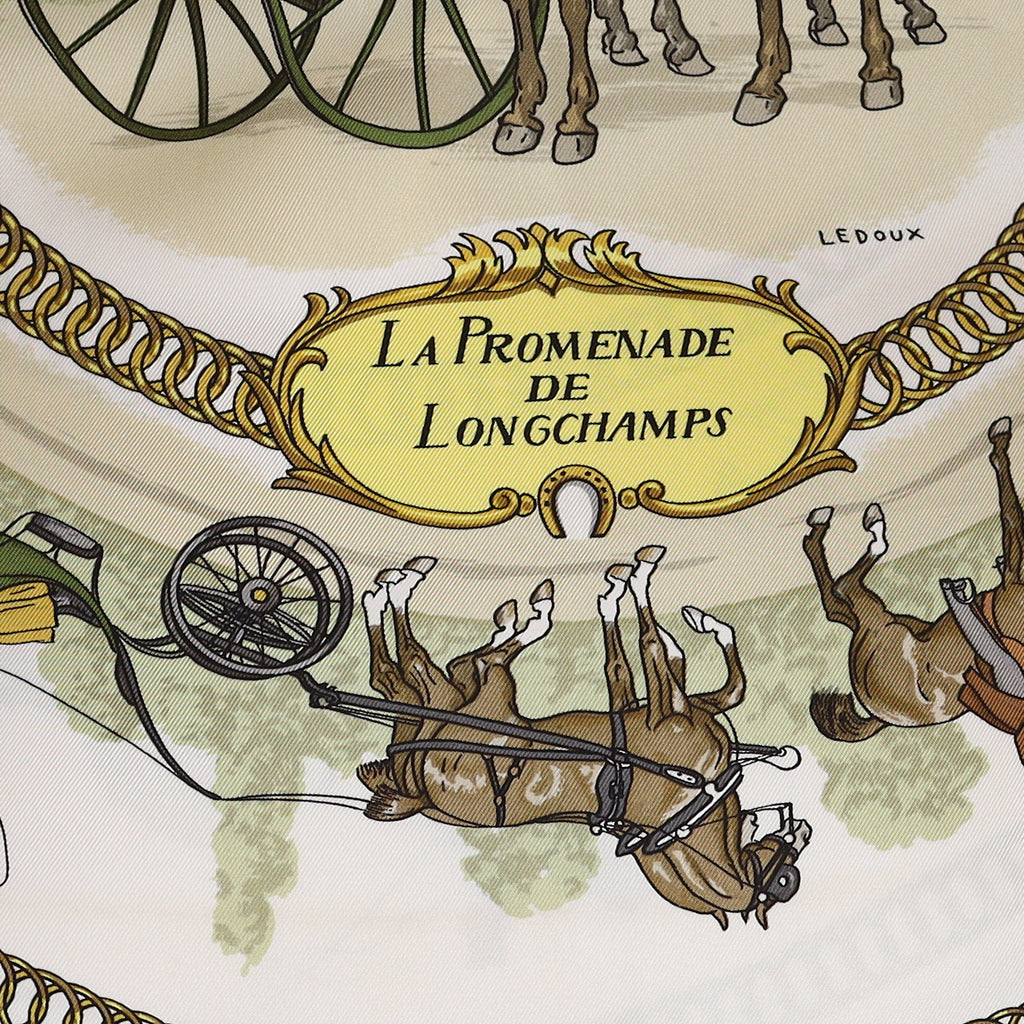 Hermès La Promenade De Longchamps Silk Scarf