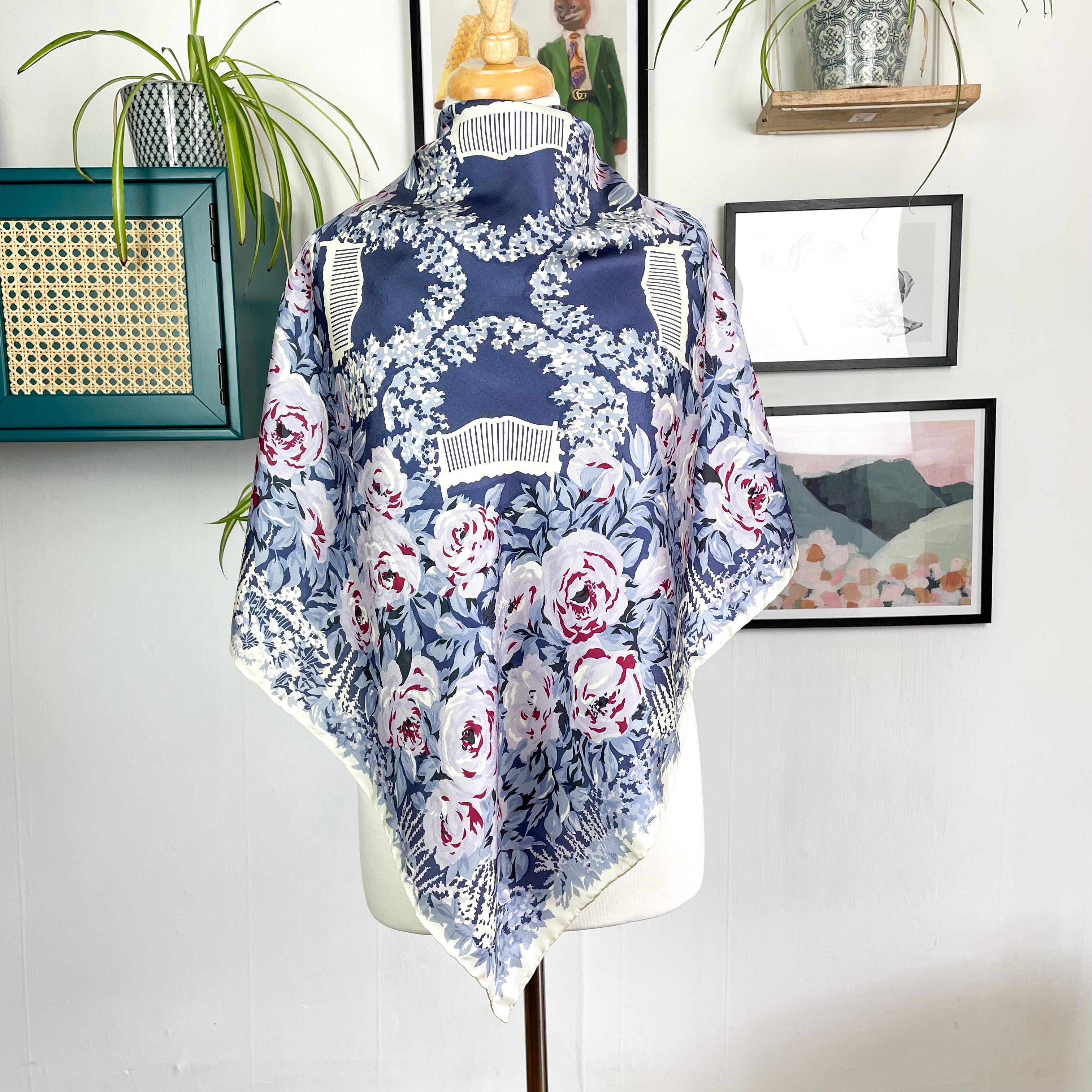 Beckford Floral Vintage Silk Scarf