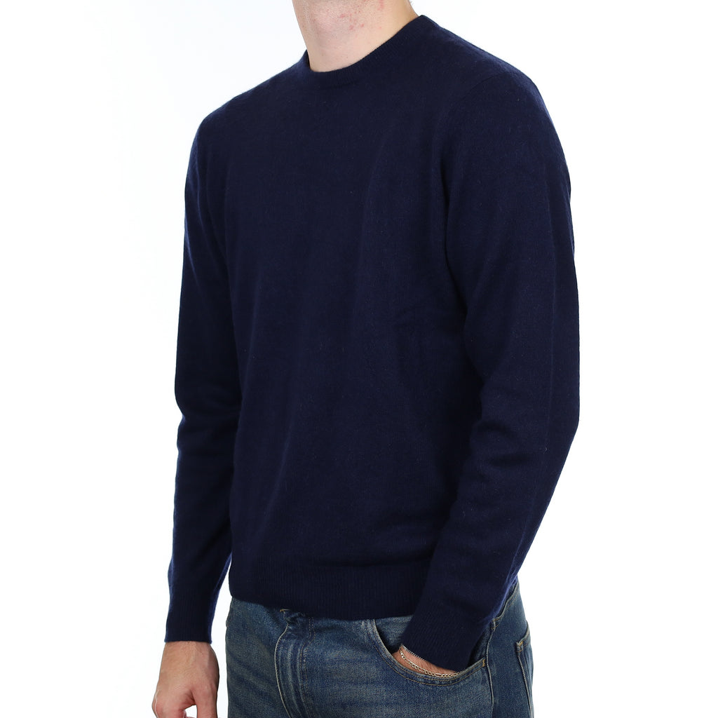 Men’s Navy Cashmere Crew Neck Jumper Medium