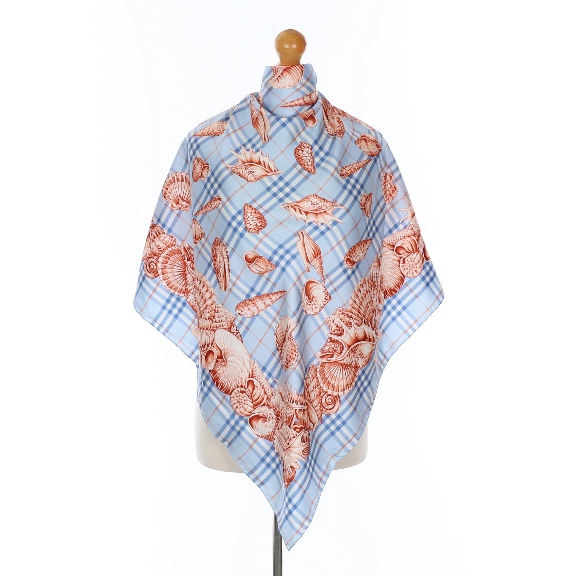 Burberry’s Seashell Check Silk Scarf