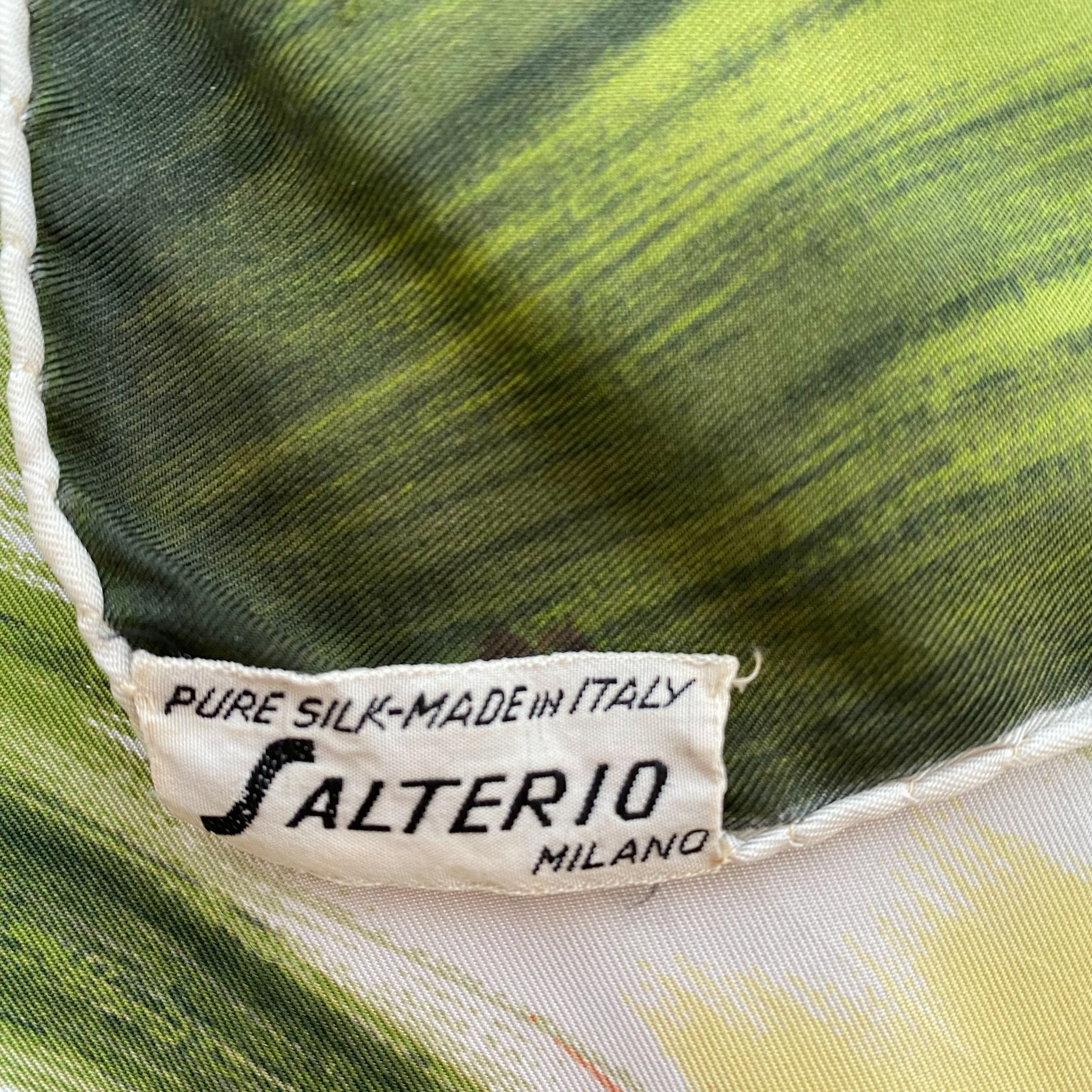 Italian Windmill Vintage Silk Scarf