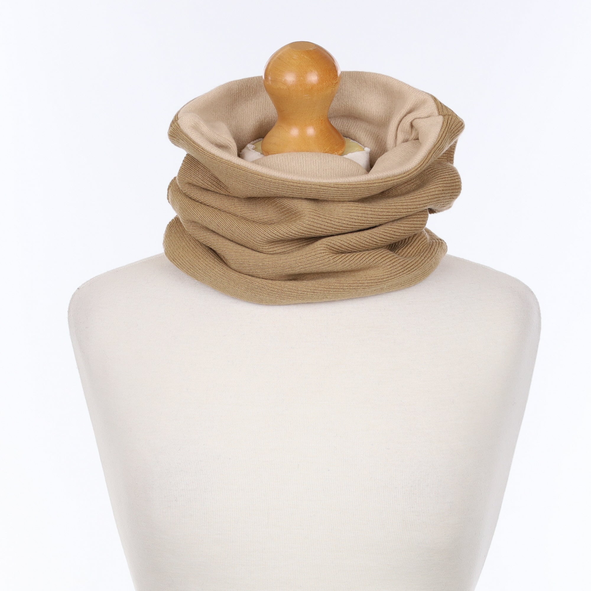 Caramel and Beige Luxury Double Layered Snood