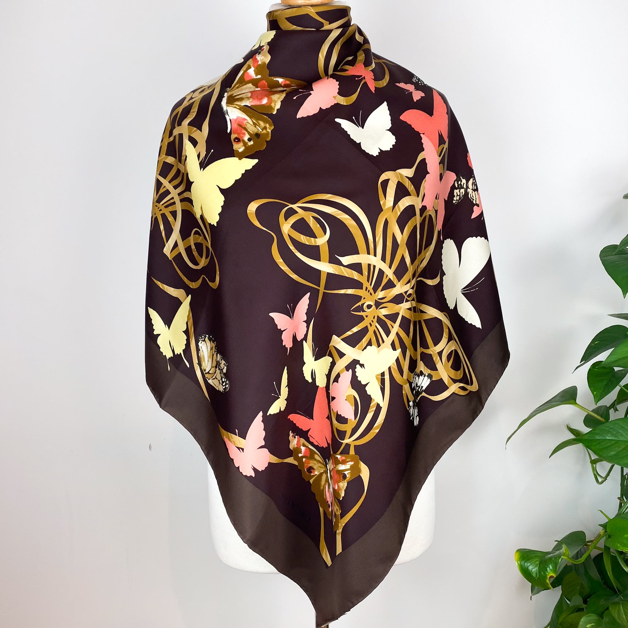 Valentino Floral Designer Silk Scarf