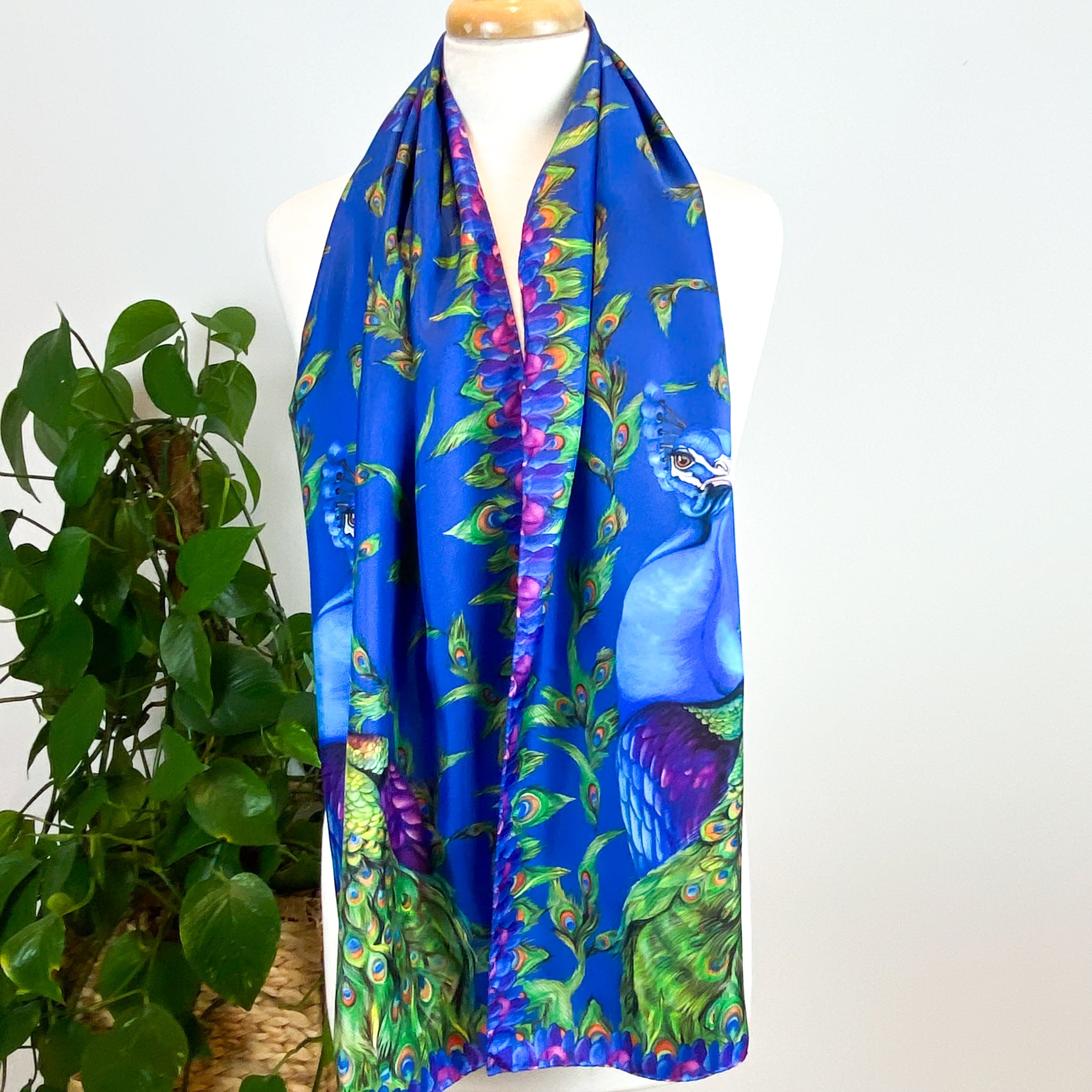 Boxed Clare Haggas Designer Silk Scarf