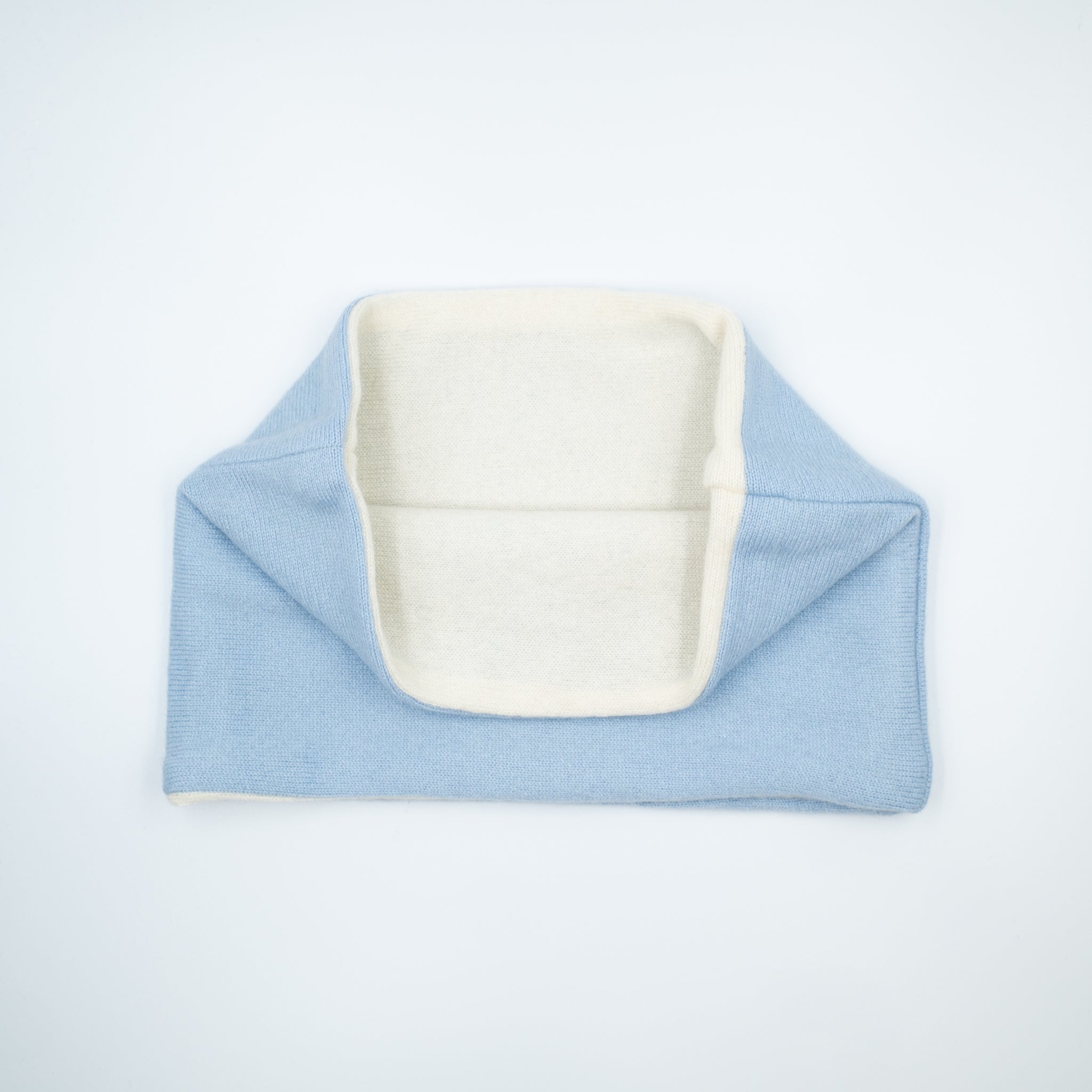 Baby Blue and Winter White Neck Warmer