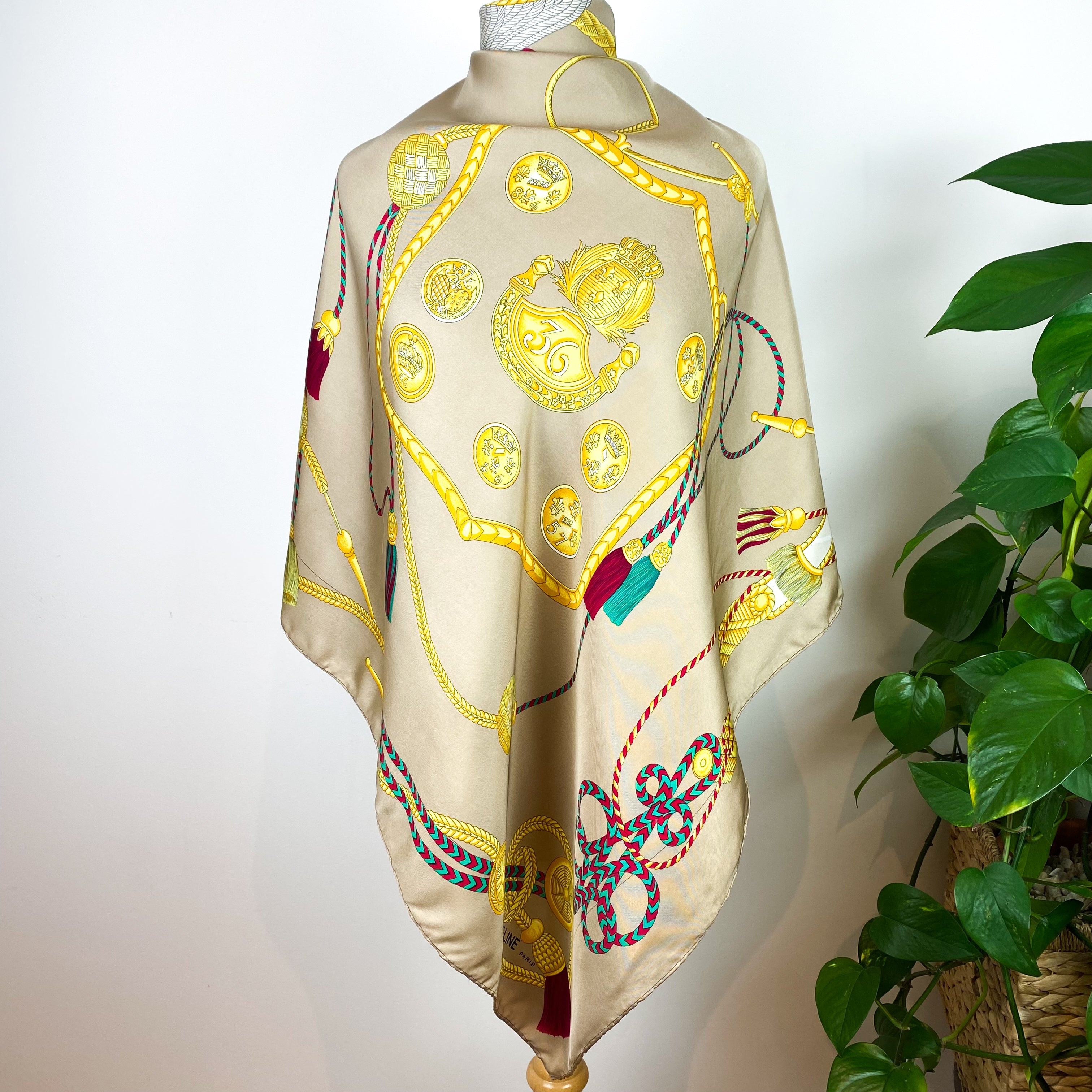 Celine Paris Designer Silk Scarf