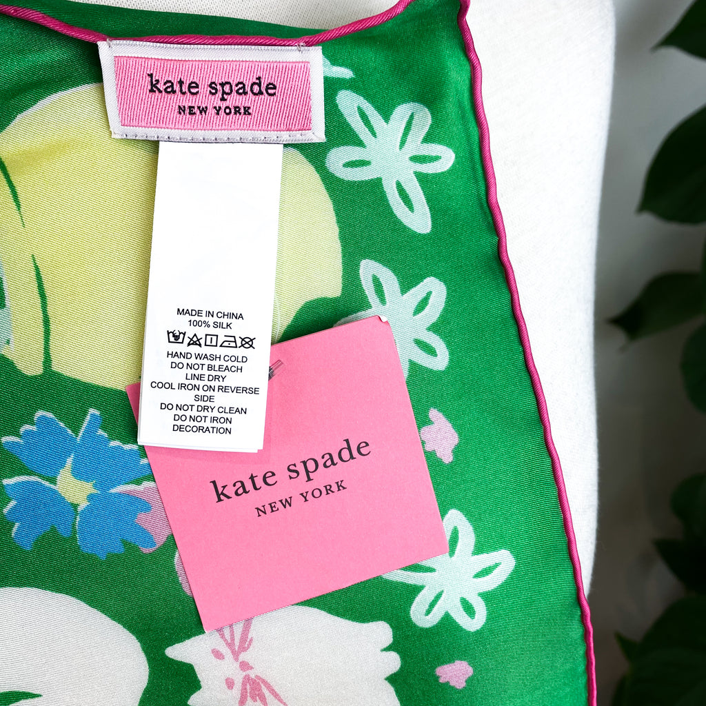 Kate Spade Floral Silk Scarf